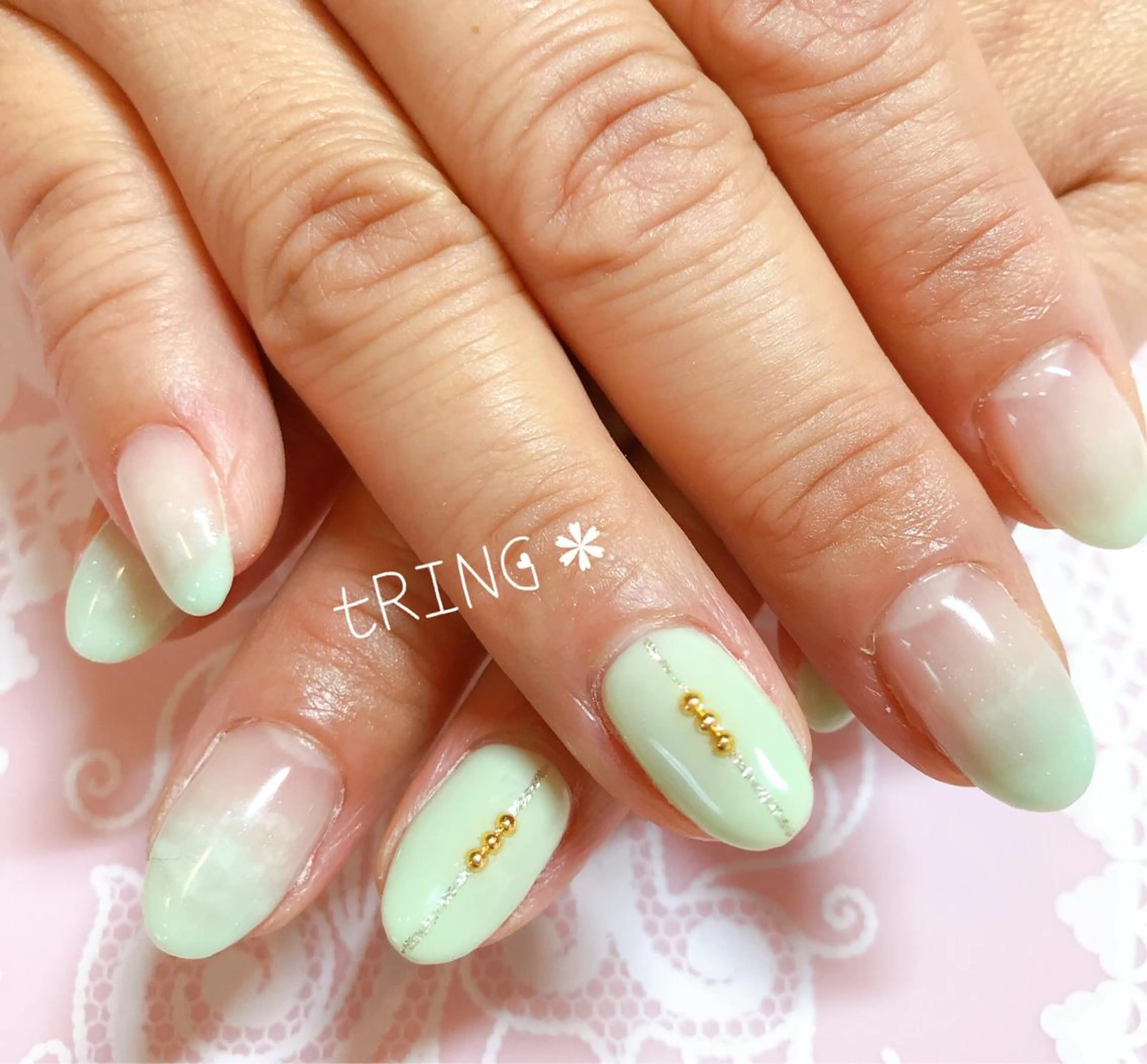 ネイル ハンドネイル tRING＊ しいの木台のネイルデザイン