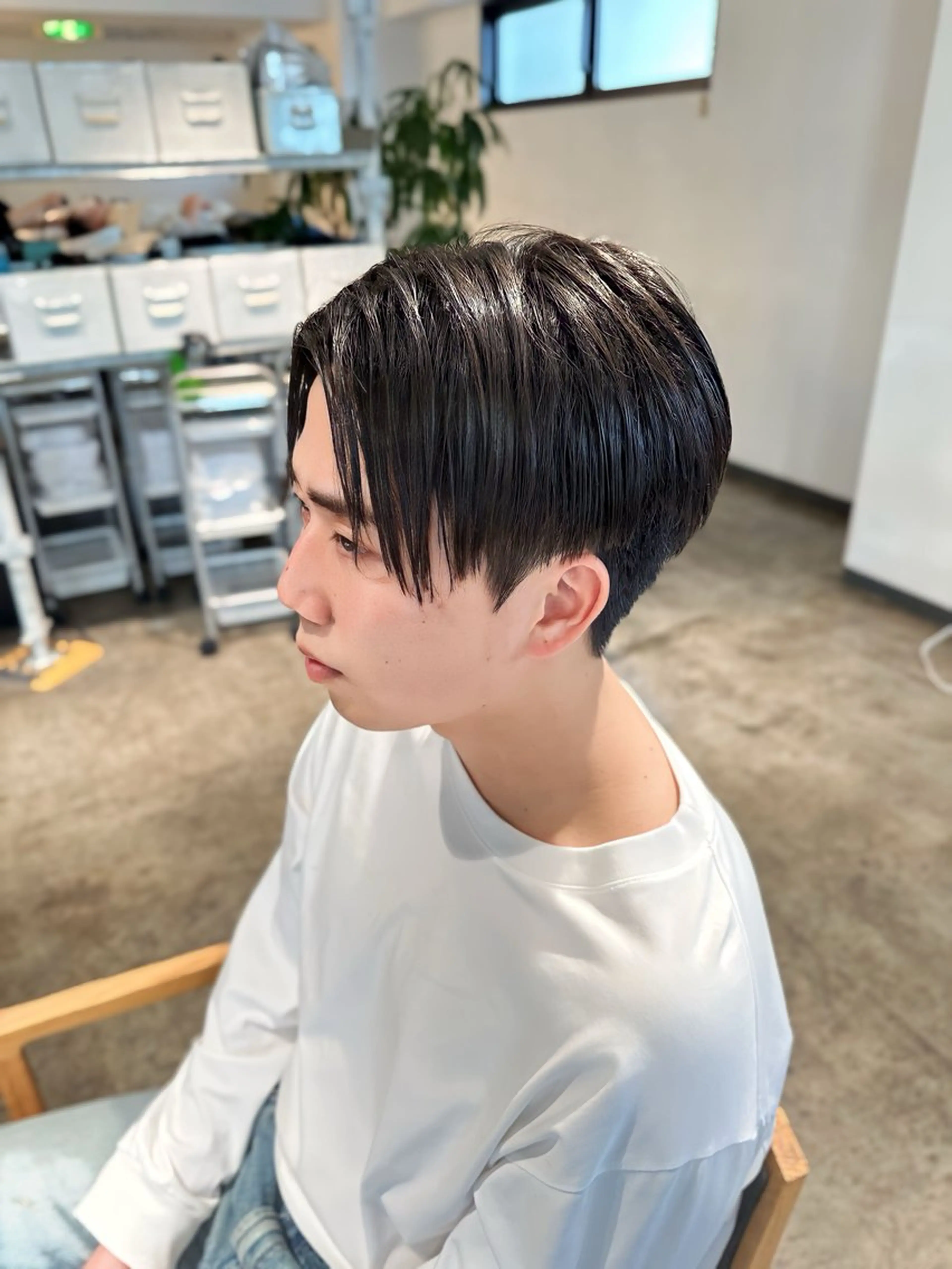 メンズ センターパート メンズパーマ 刈り上げ カット 骨格補正施術/メンズ 専門美容師/YUYAのヘアスタイル