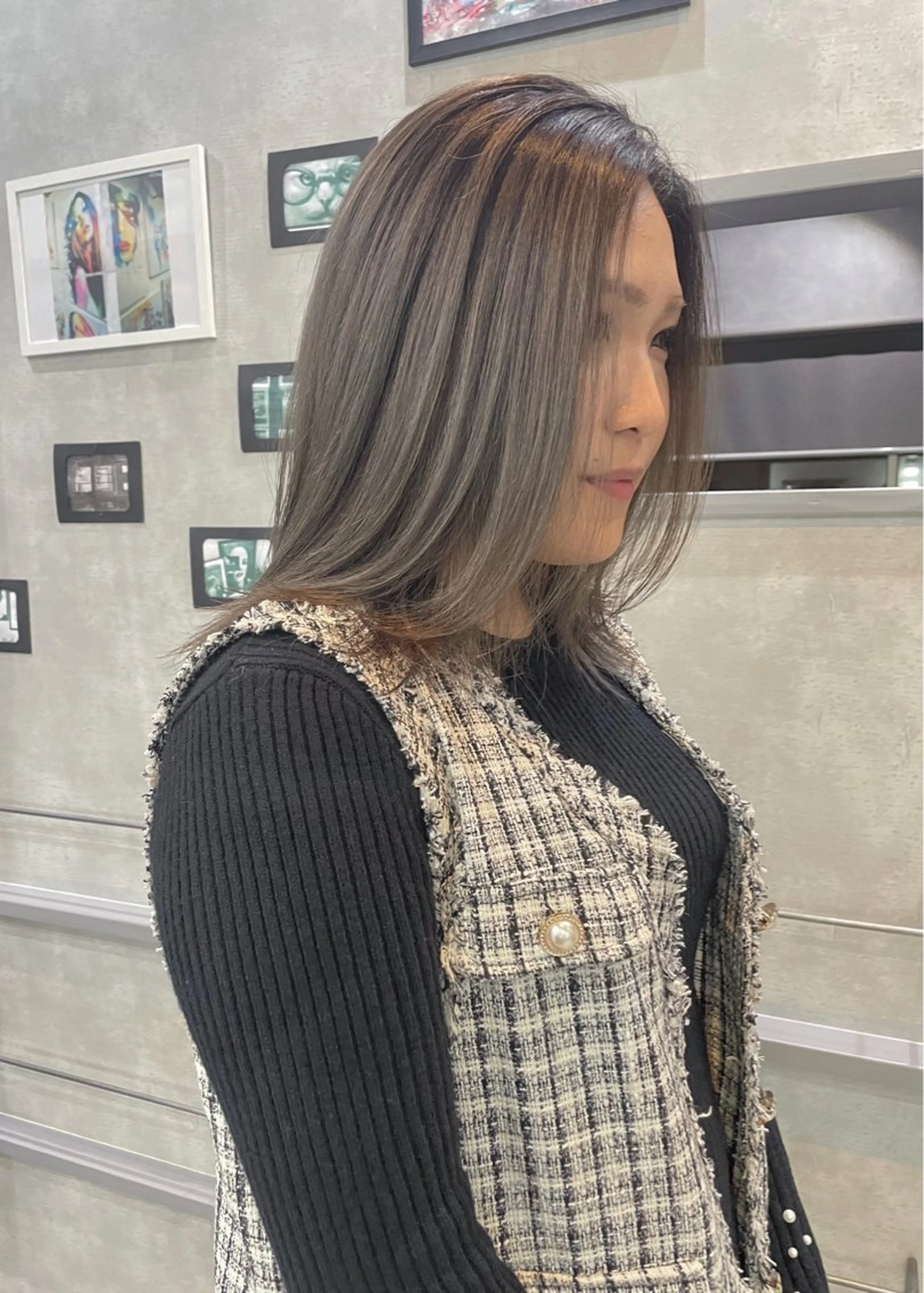 ミディアム ヘアカラー 髪質改善/ブリーチ /ユウキ🫧🌸のヘアスタイル