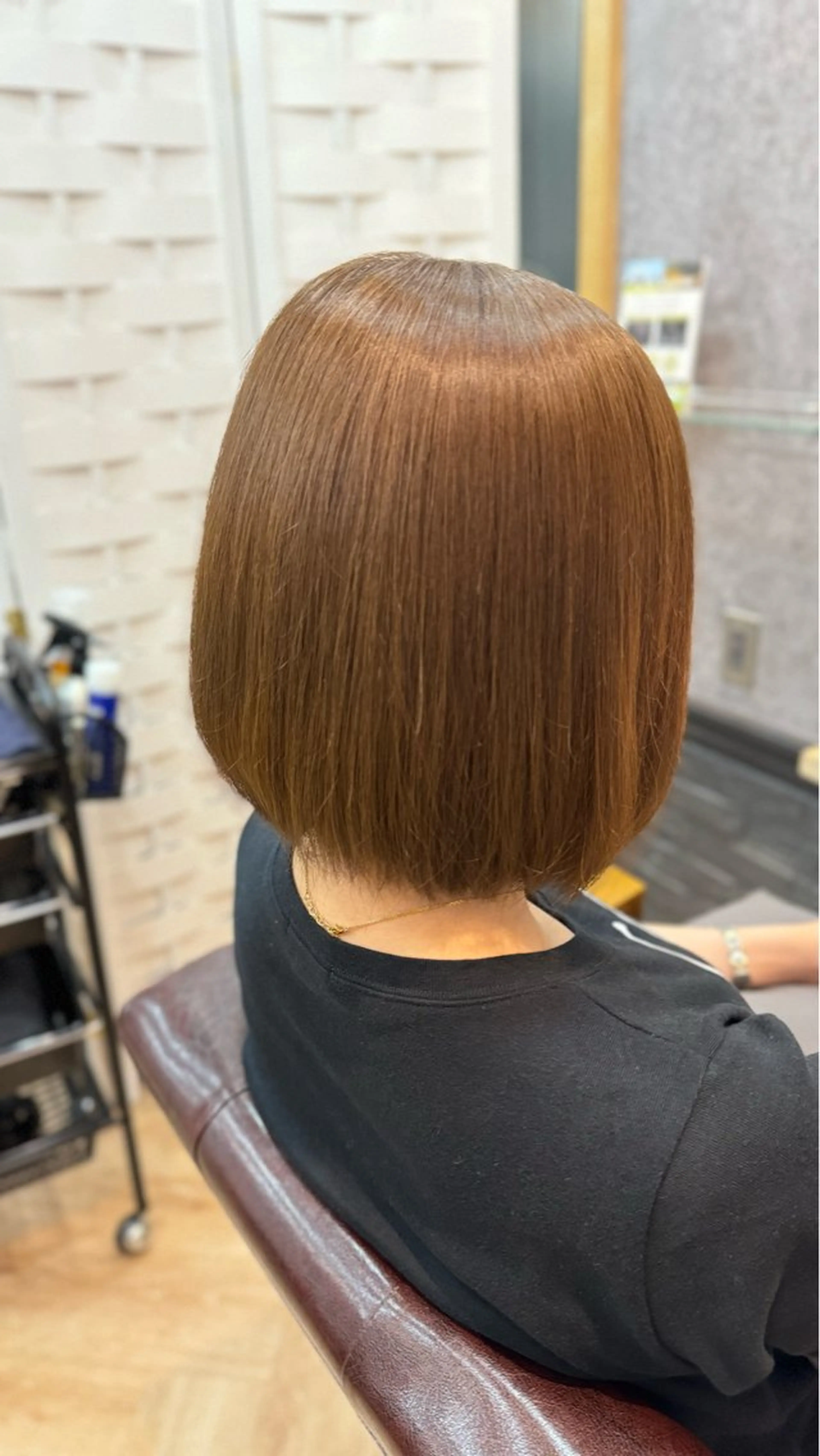 ミディアム カラー ブラウンカラー 河内 大慎のヘアスタイル