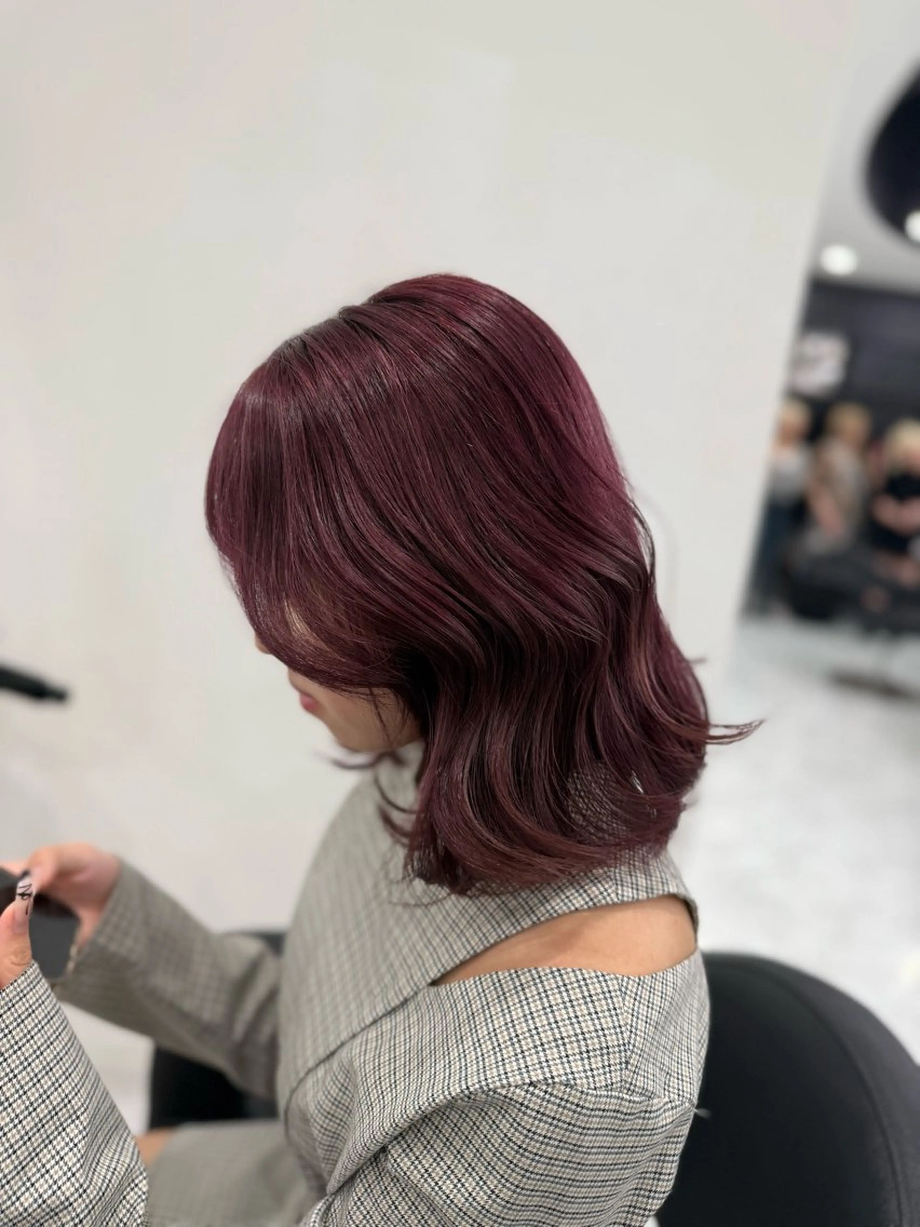 ミディアム カラー ヘアカラー トリートメント ブリーチなし🩶 グレージュのヘアスタイル