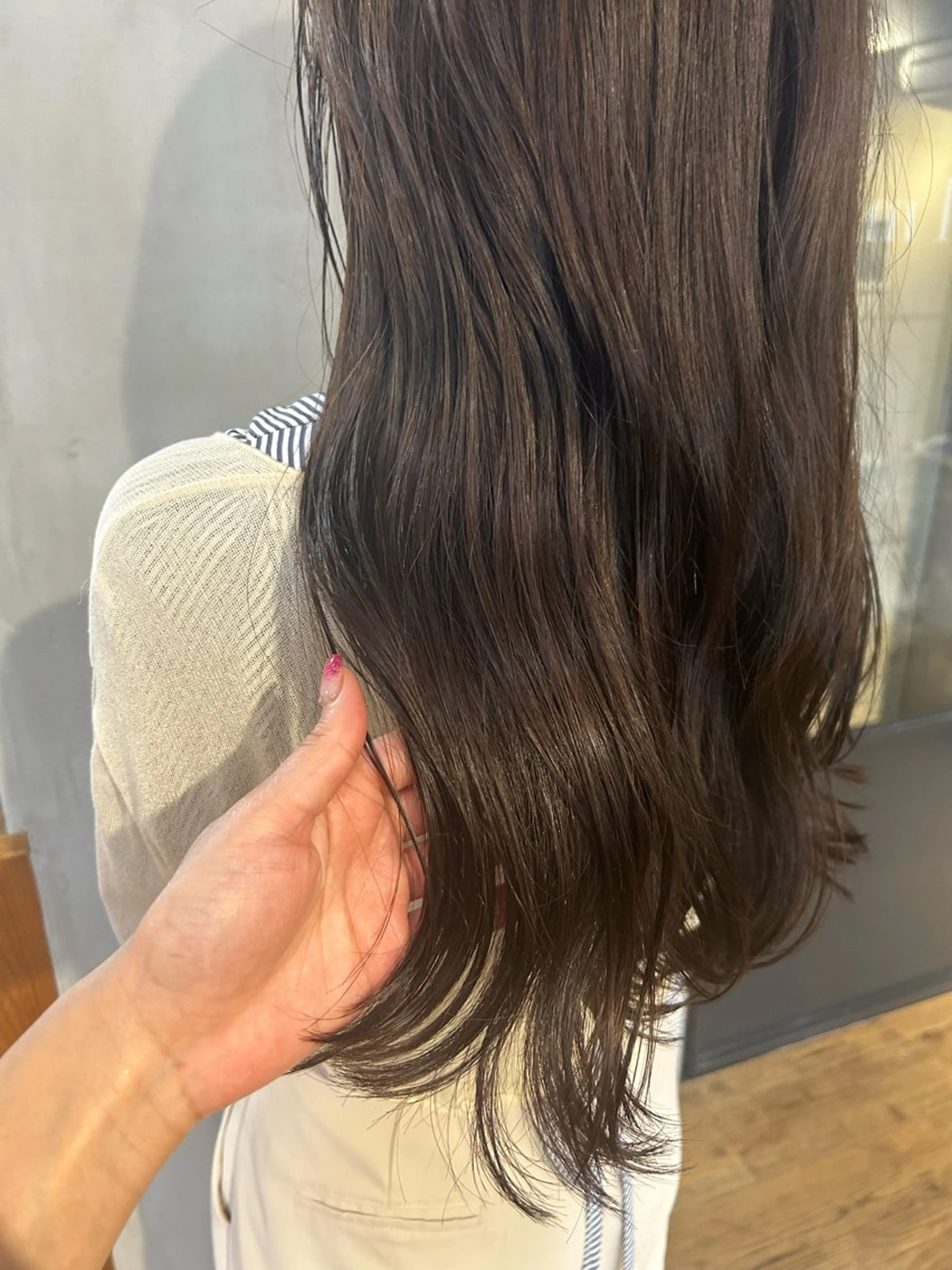 ロング カラー ブラウンカラー きよまつ みさきのヘアスタイル