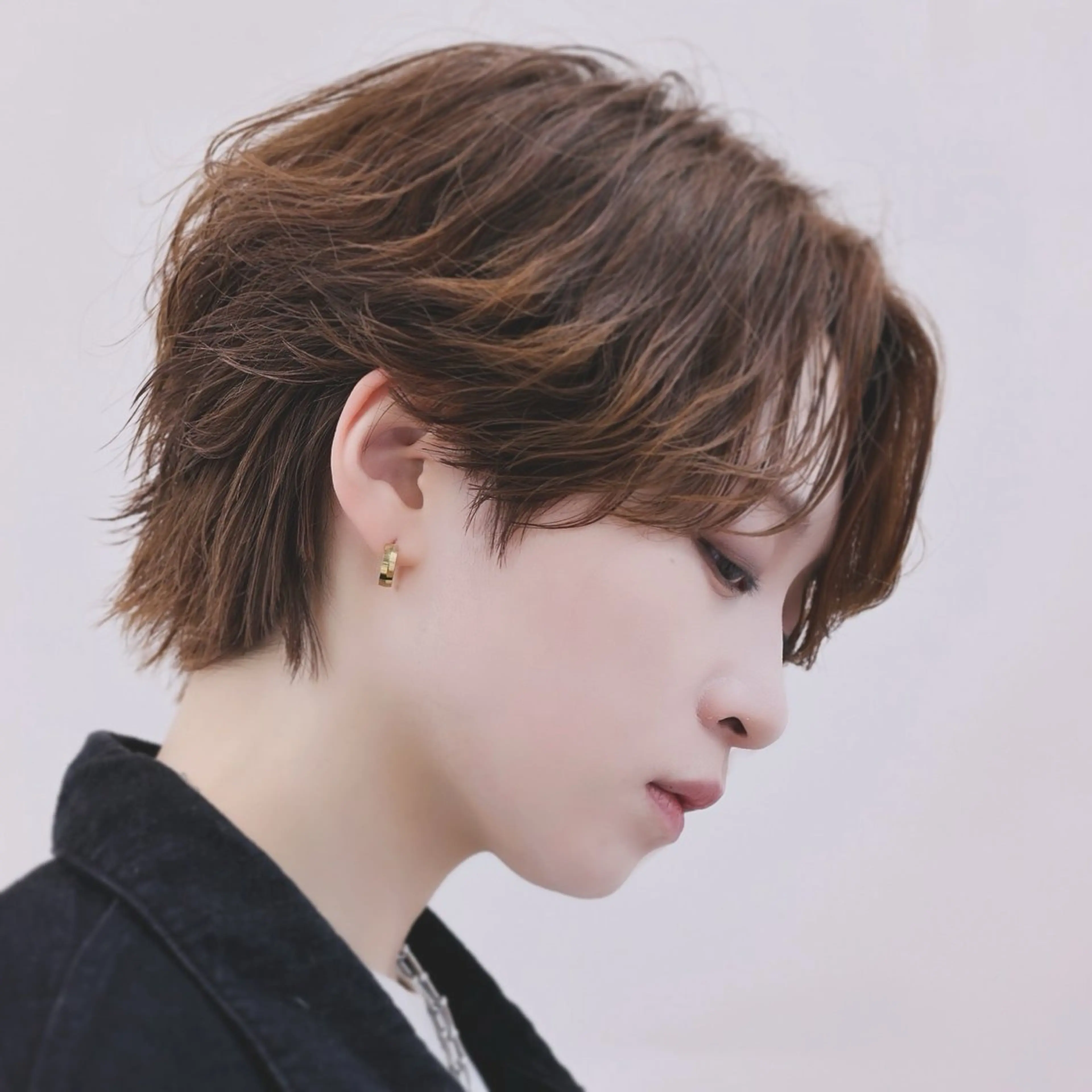 ショート カラー パーマ メンズ メンズパーマ 毛流れセンターパート /パーマ/モリオのヘアスタイル