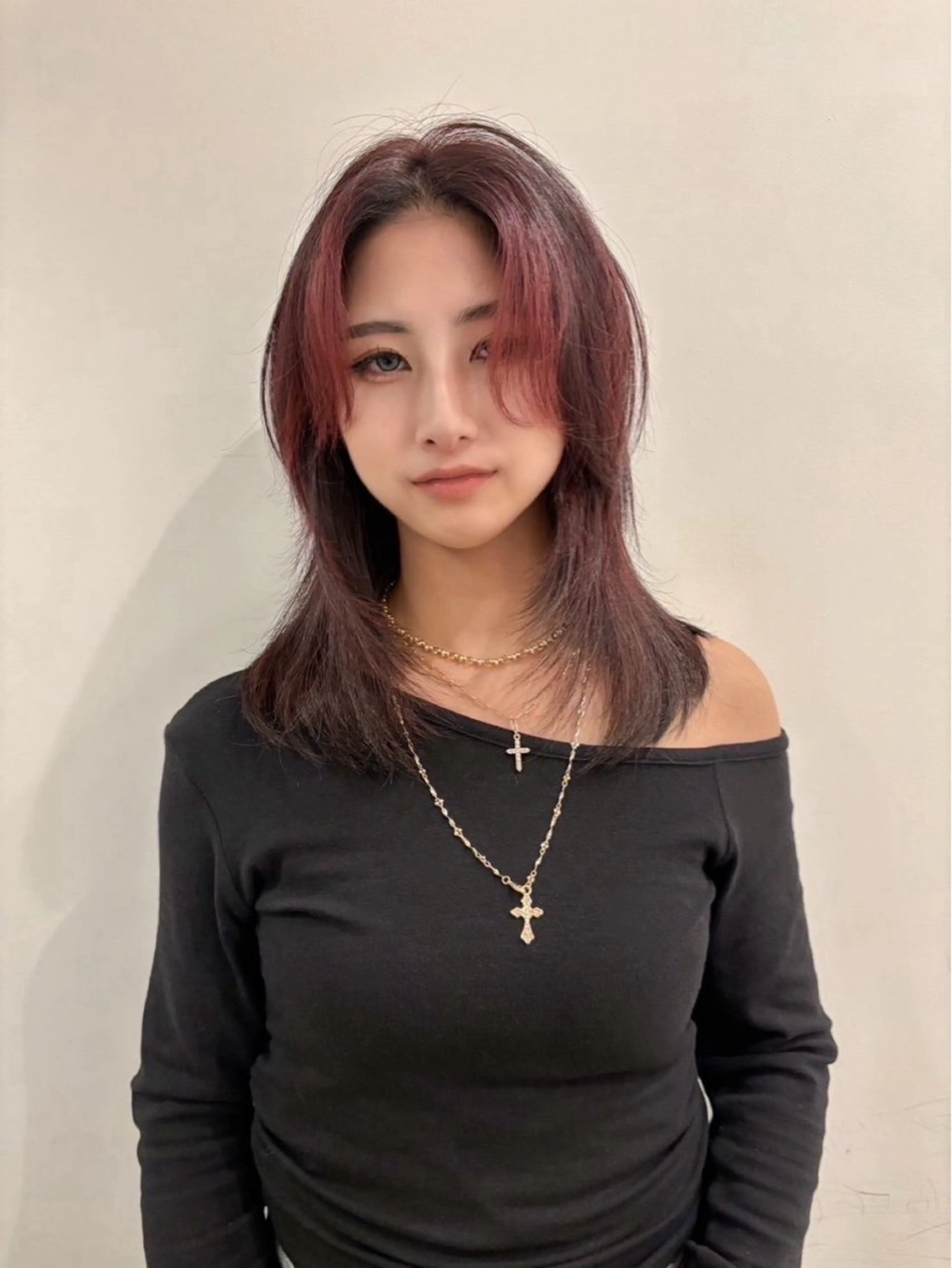 ミディアム シャドウパーマ/ツイ スト/近藤百華🎀のヘアスタイル