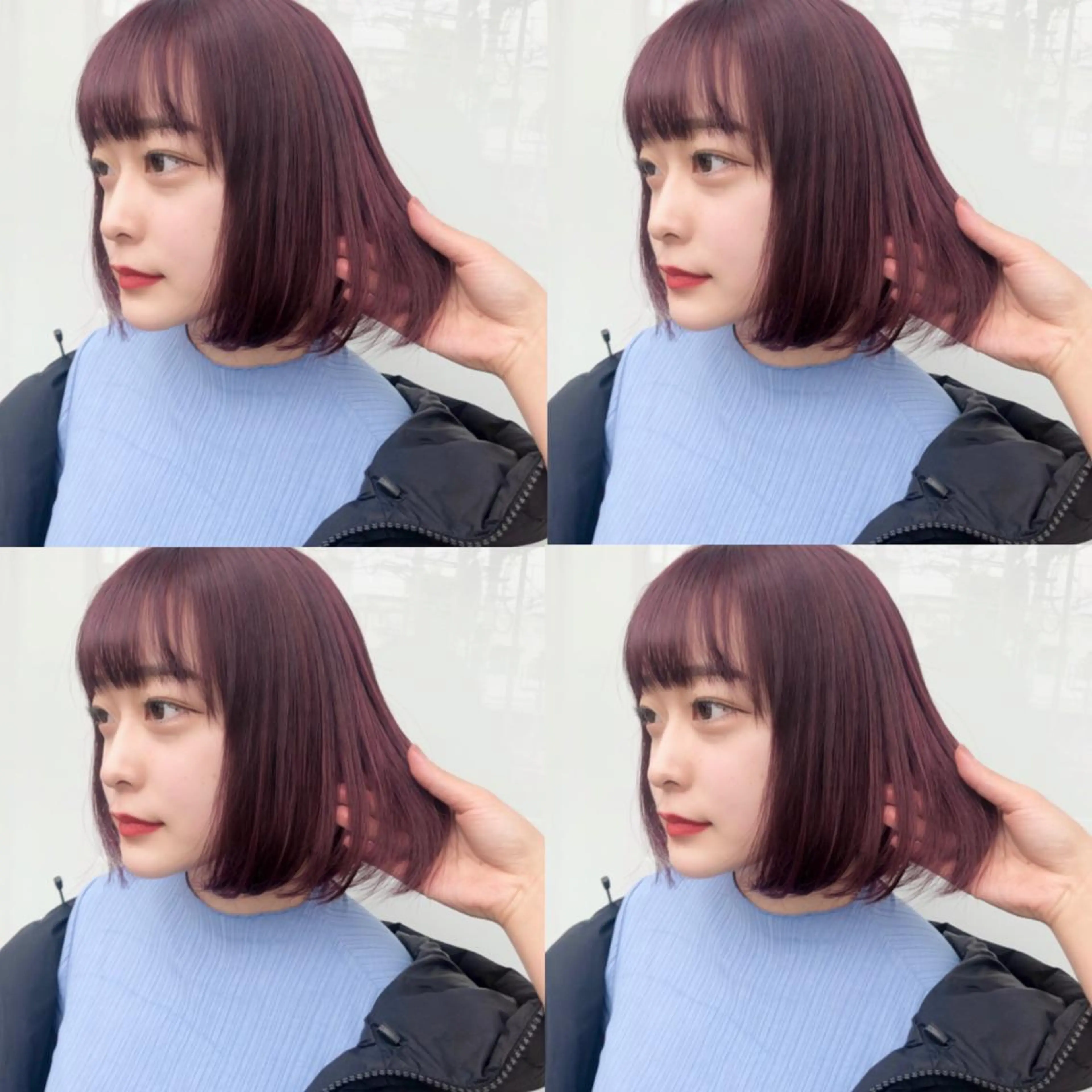 ミディアム カラー ウルフカット ハッシュカット/七海のヘアスタイル