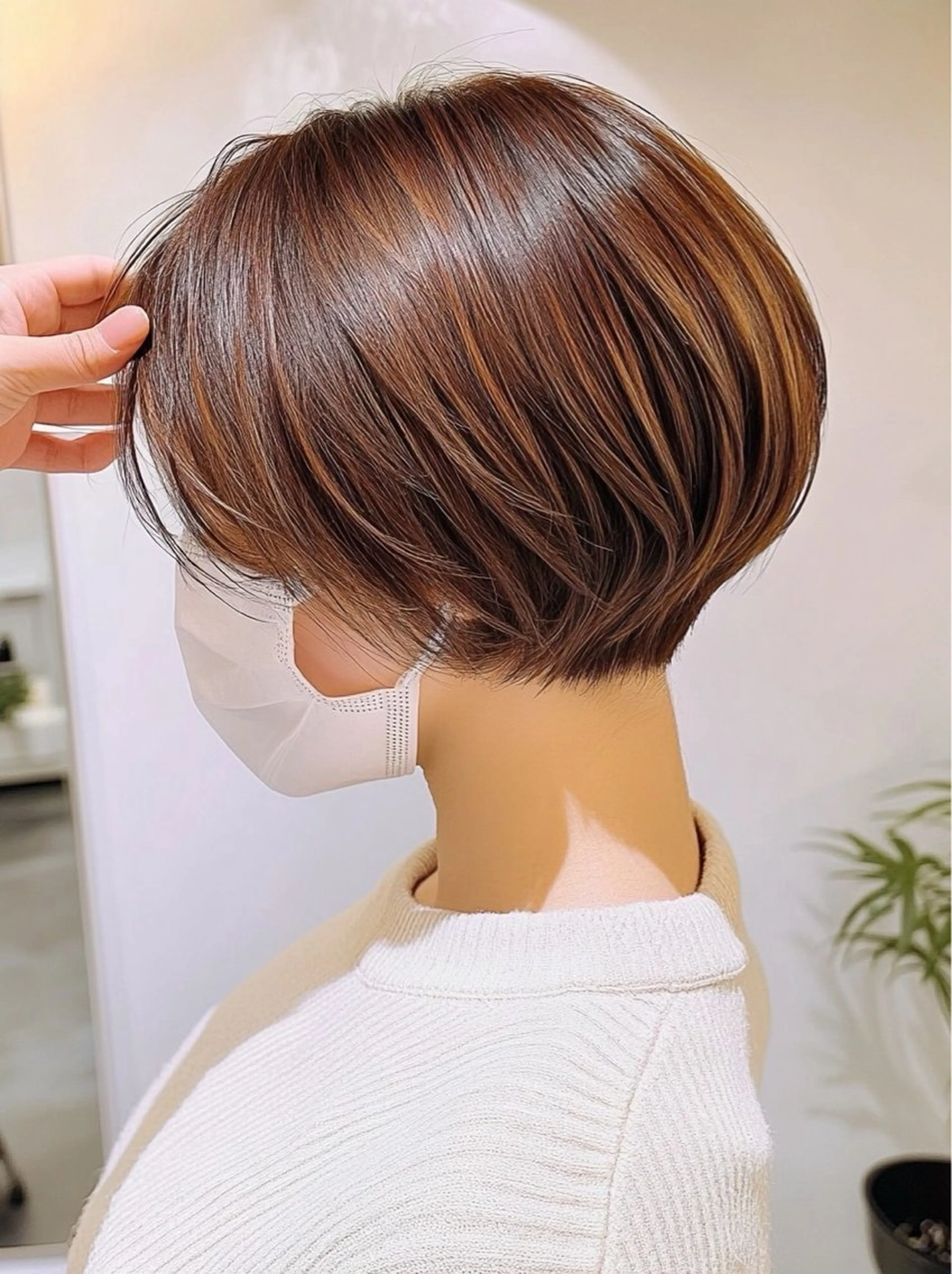 ショート カット トリートメント レイヤー×顔周 り×髪質改善/MIUのヘアスタイル