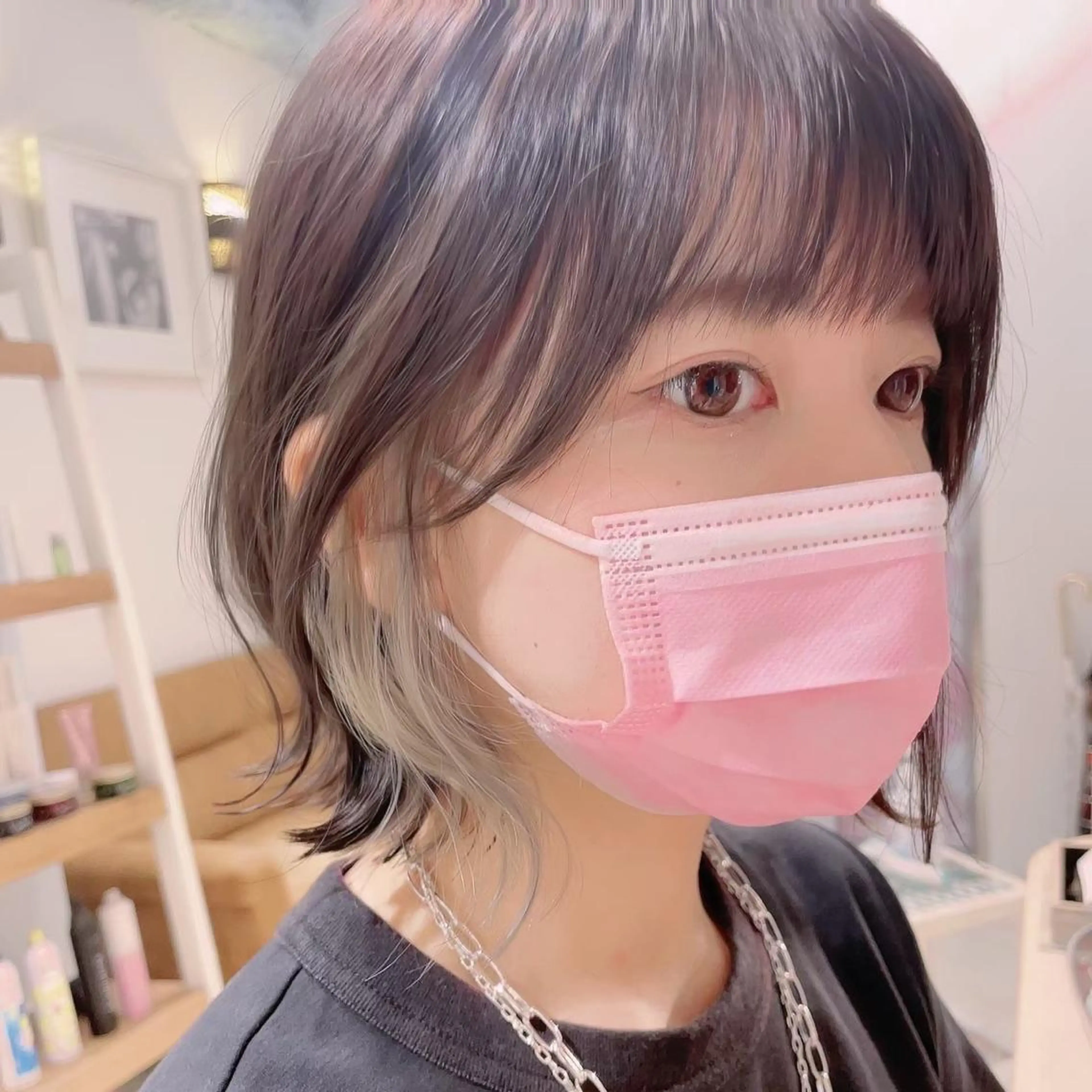 ミディアム カラー 白髪ぼかし特化/ 髪質改善/ハクのヘアスタイル