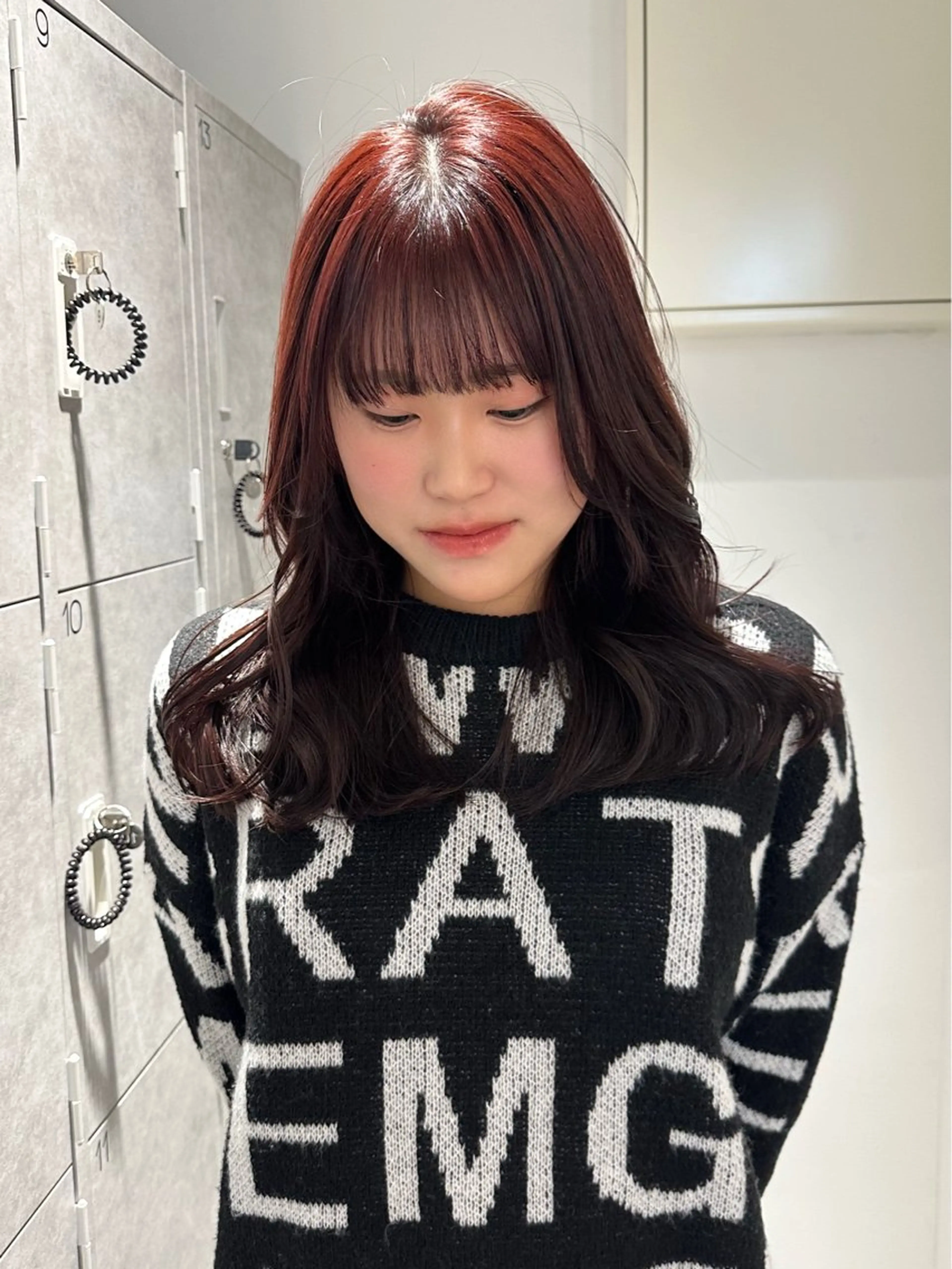 セミロング カット ヘアカラー トリートメント 韓国ヘア/レイヤー/ sara 🎀のヘアスタイル