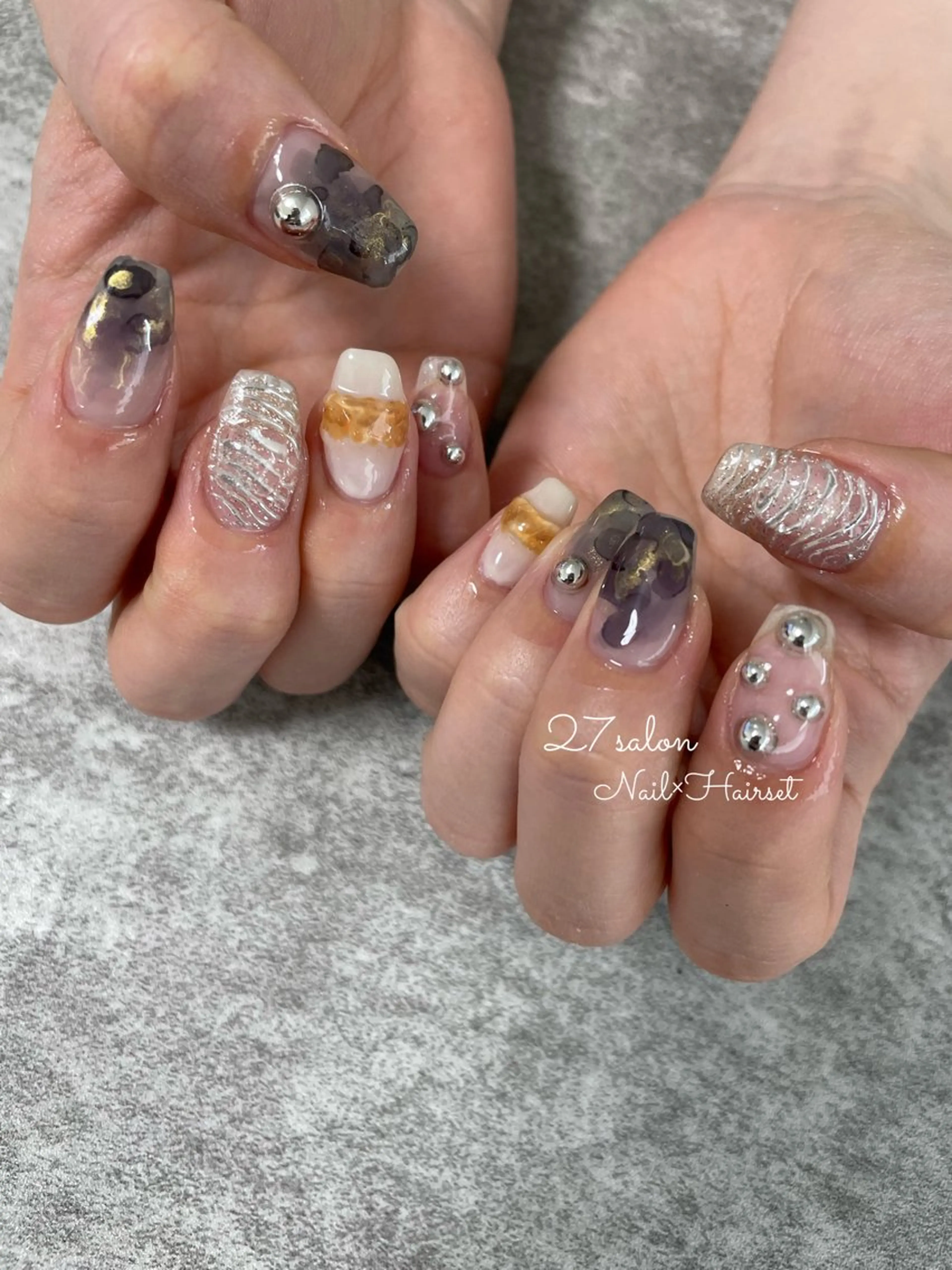 ネイル ニュアンスネイル 27salon yuinaのネイルデザイン