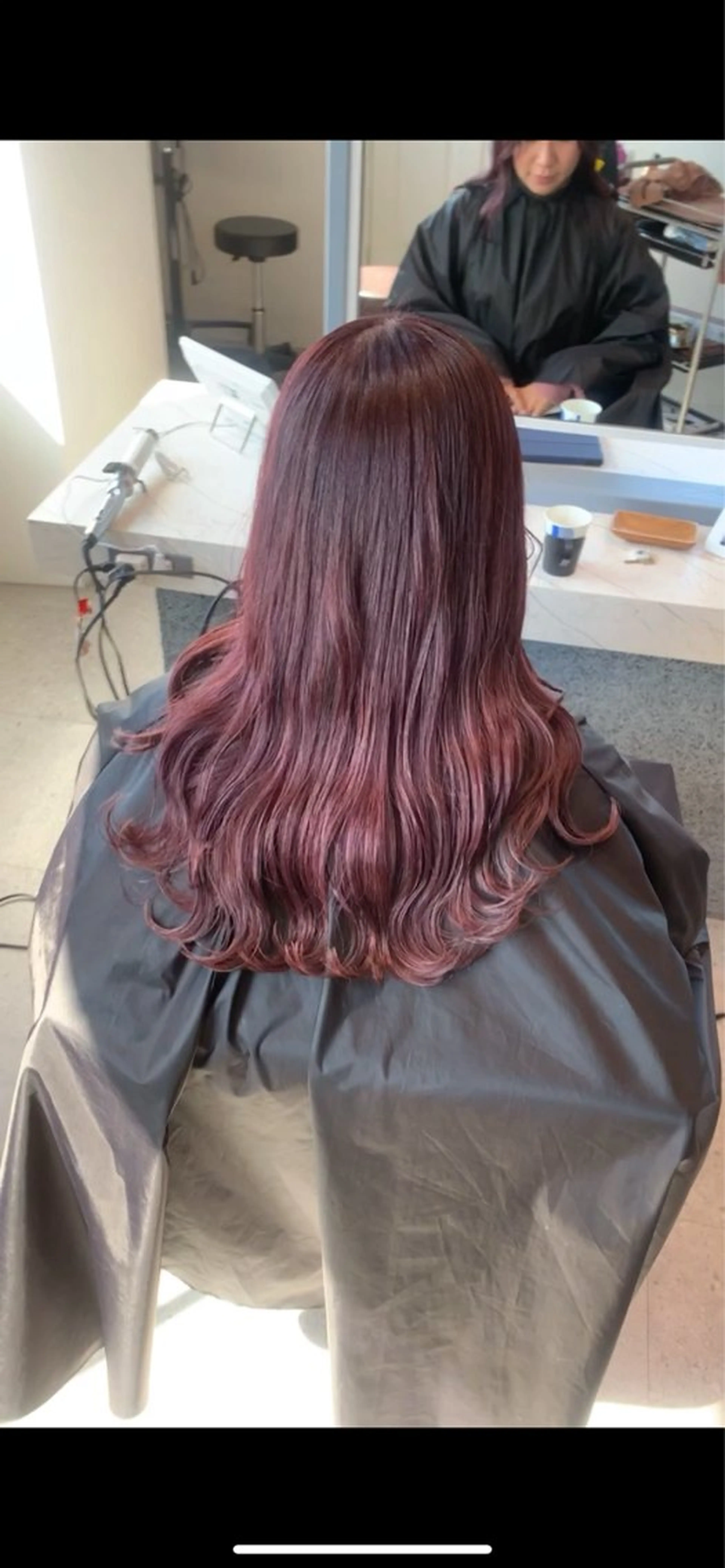 セミロング カラー Agu peachのヘアスタイル