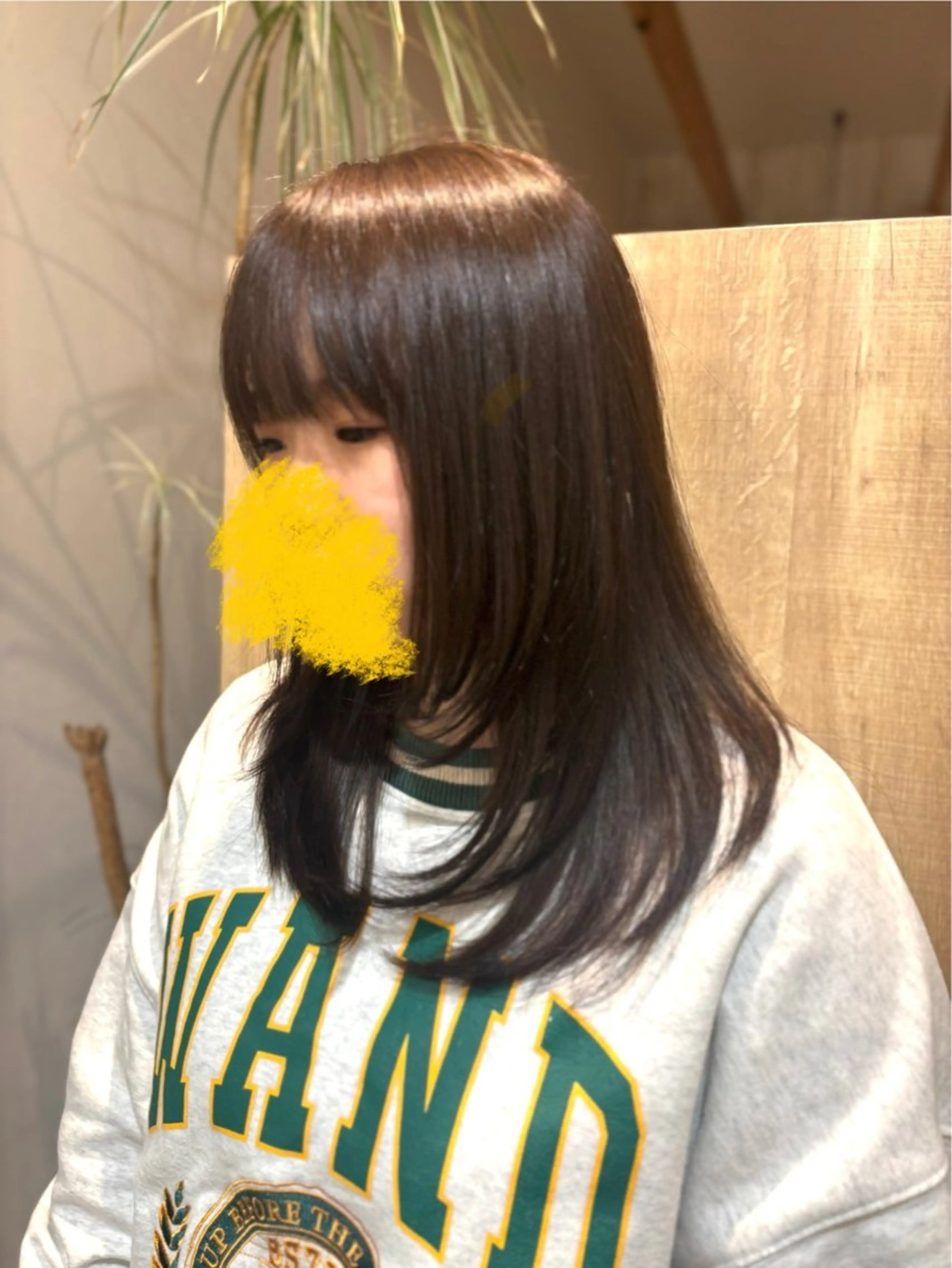 セミロング レイヤーカット 有木 咲良のヘアスタイル