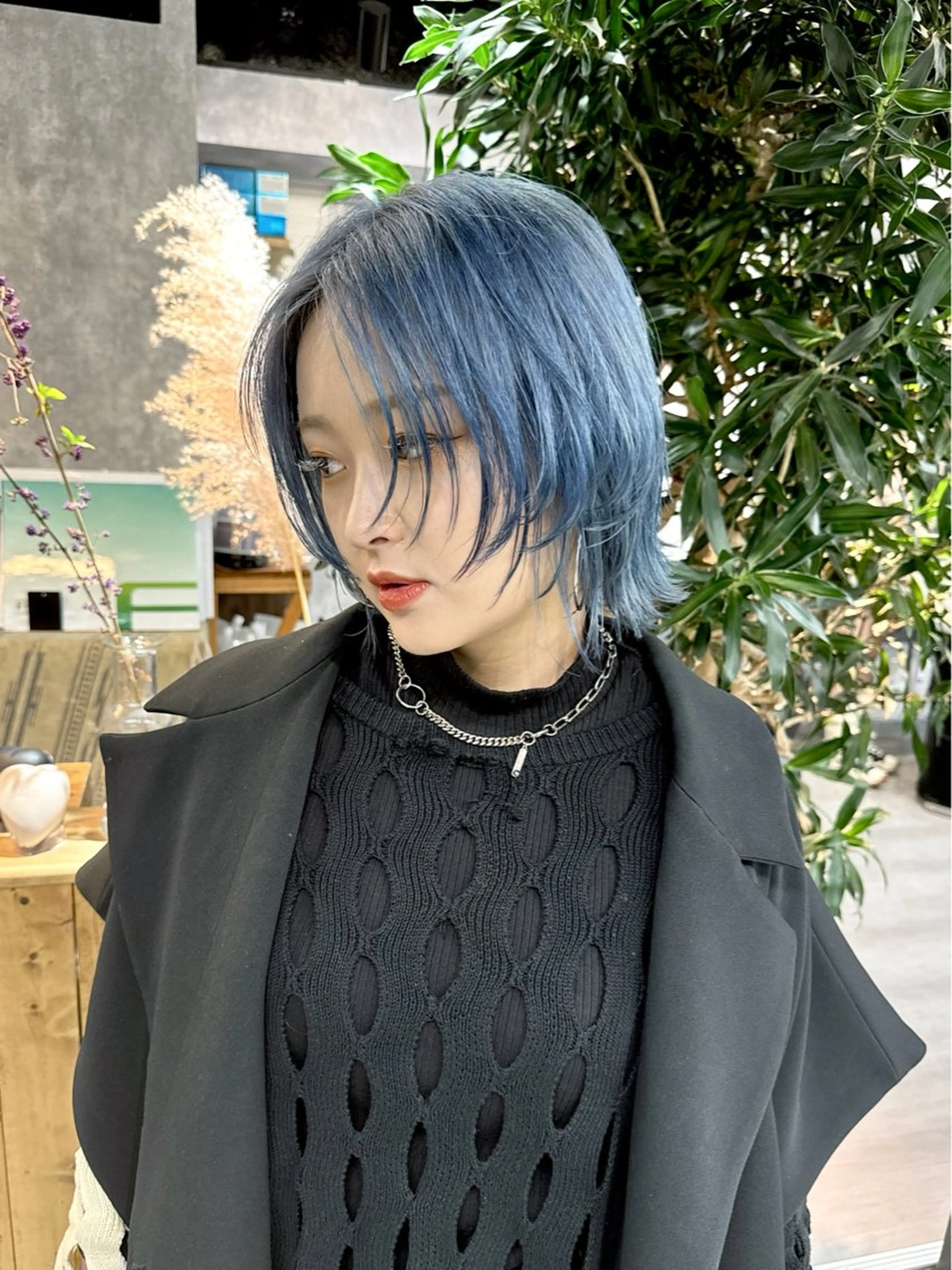 ショート カラー ブリーチ ケアブリーチ ダブルカラー イヤリングカラー ハイトーンカラー カット ヘアカラー トリートメント ヘアセット 【.ico】心斎橋/ ウルフ/飛田ゆうきのヘアスタイル