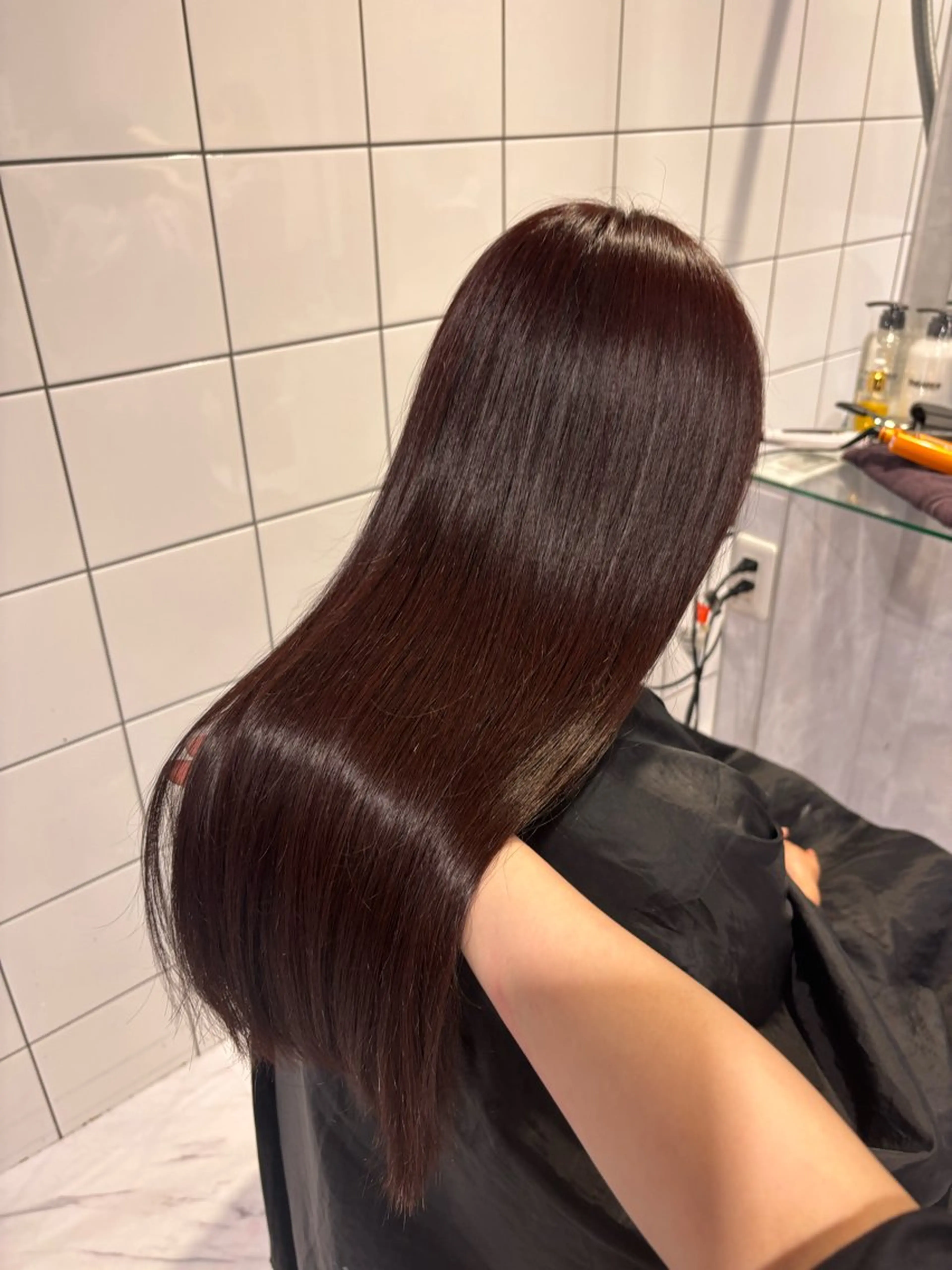 ロング カラー ヘアカラー トリートメント ヘッドスパ ヘアセット 表参道♡暗髪♡ 艶カラー♡アユミのヘアスタイル