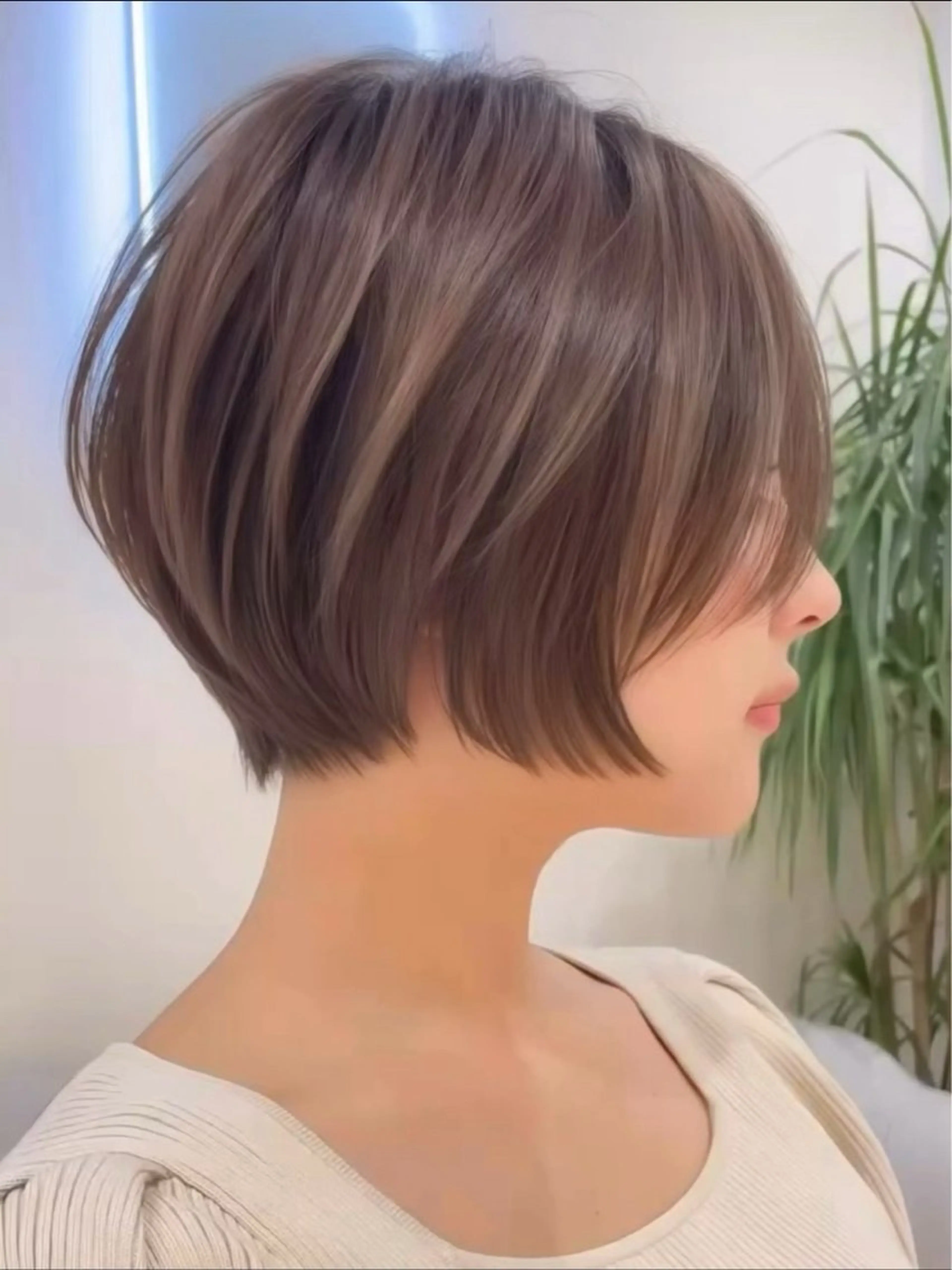 ショート カラー カット 縮毛矯正 トリートメント Lond Bloom 天神ショート/ボブのヘアスタイル