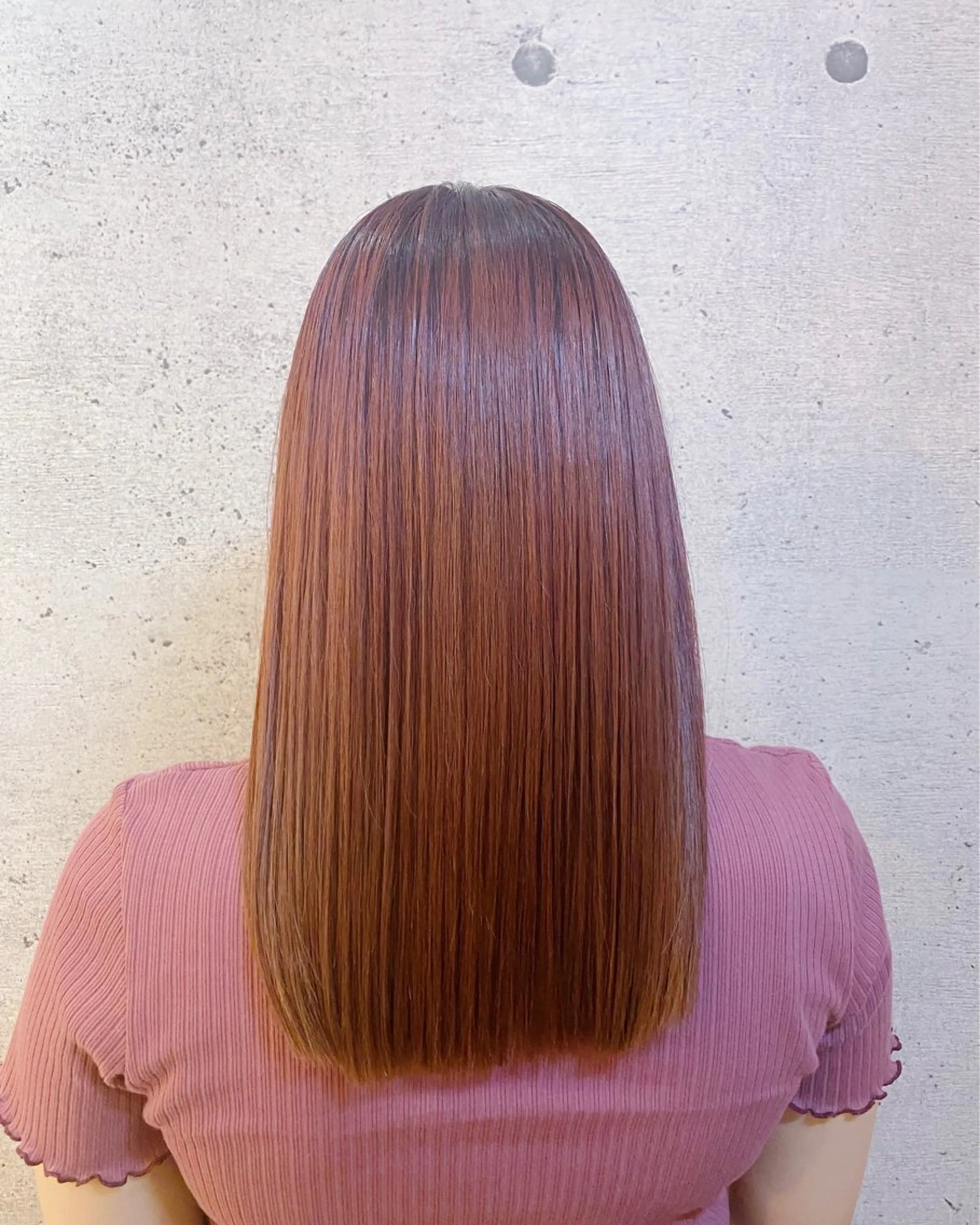 セミロング カラー カット ヘアカラー トリートメント 久保 敏之のヘアスタイル