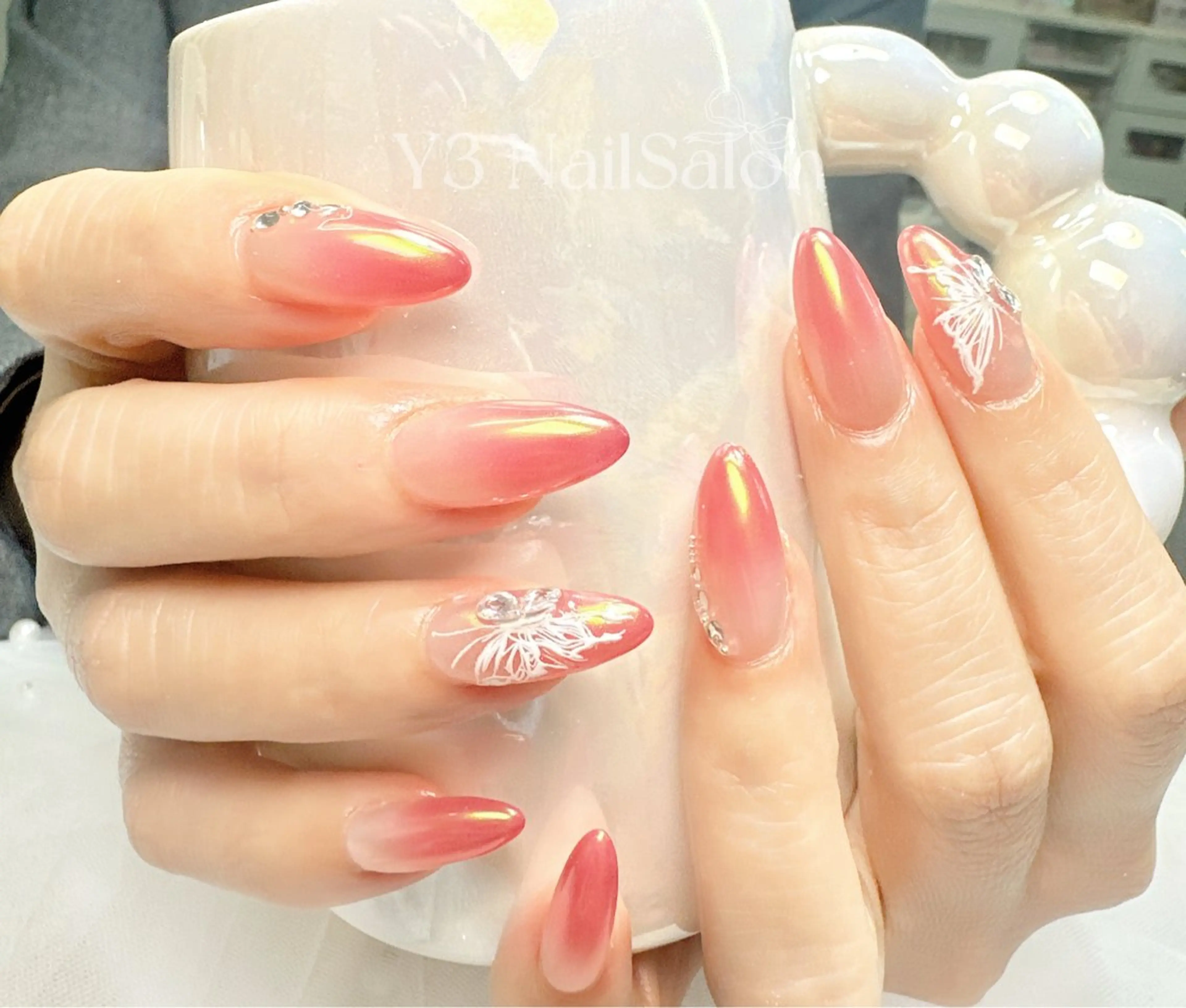 ネイル チークネイル フットネイル ジェルネイル ゴージャス 韓国ネイル ハンドネイル Y3 Nail Salon所属・Y3 NailSalonのネイルデザイン