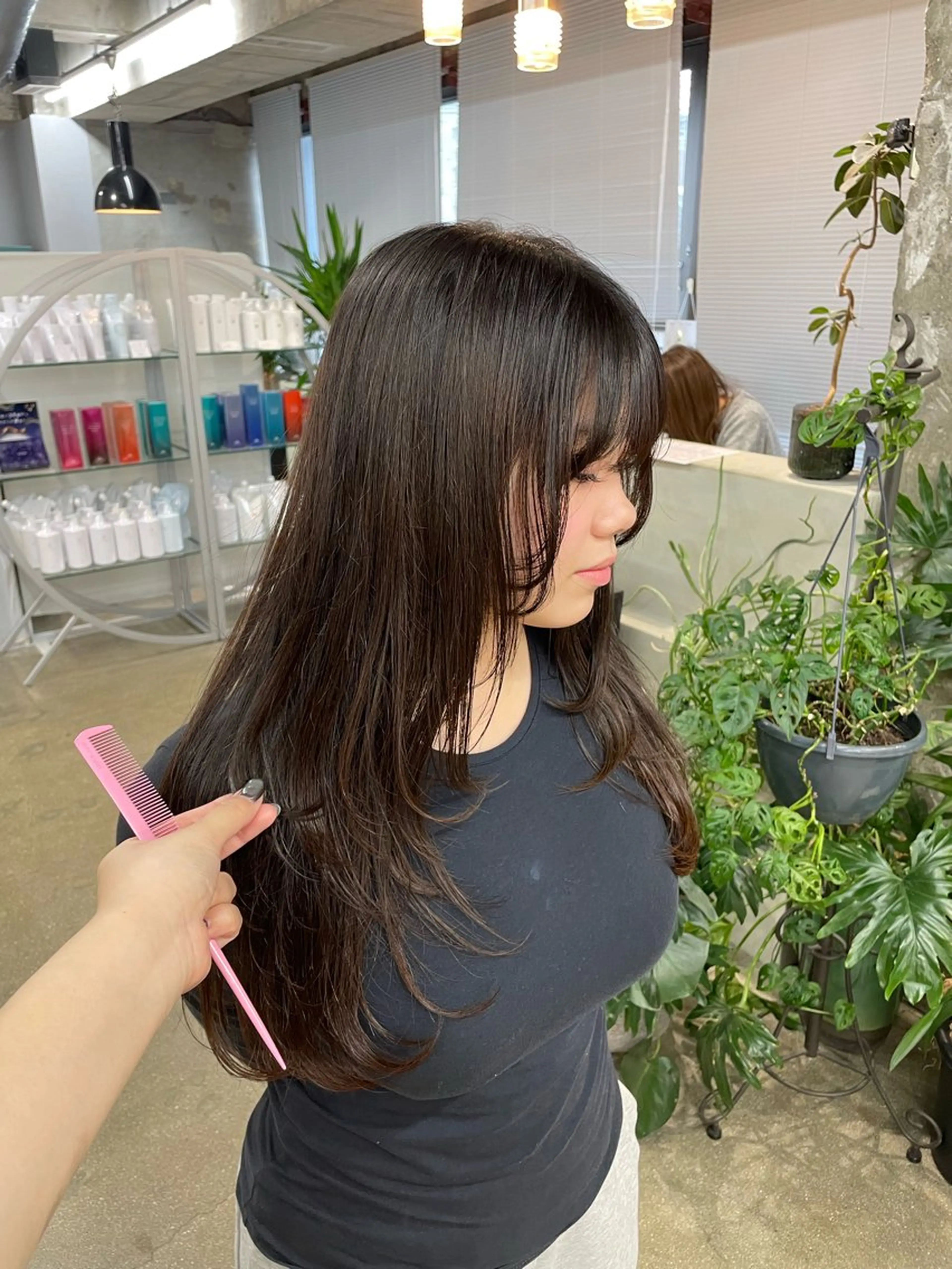 ロング カット アライ レンカのヘアスタイル