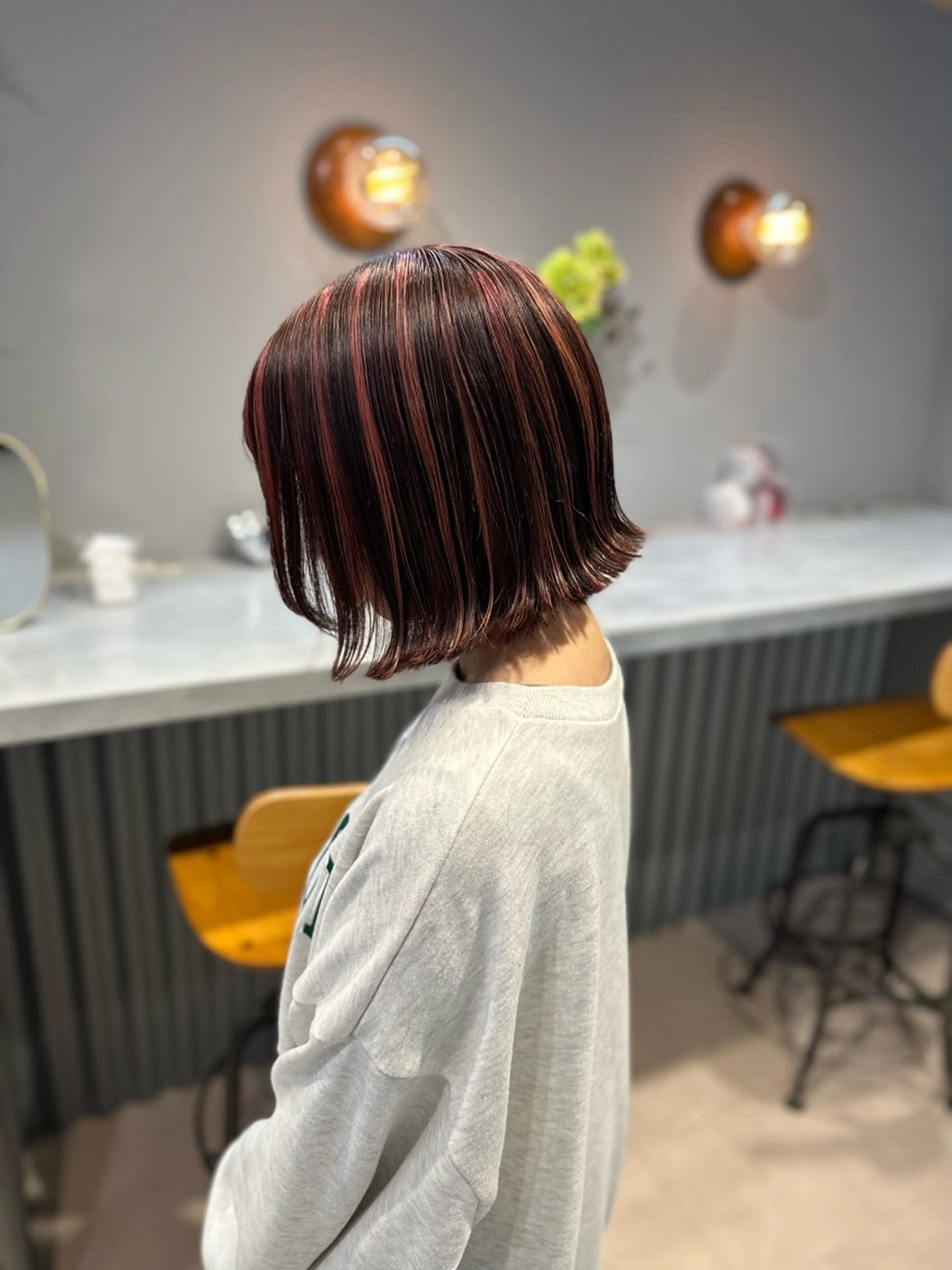 ミディアム カラー ヘアカラー トリートメント 💖ハイライト/ハイ トーン💖MIKIのヘアスタイル