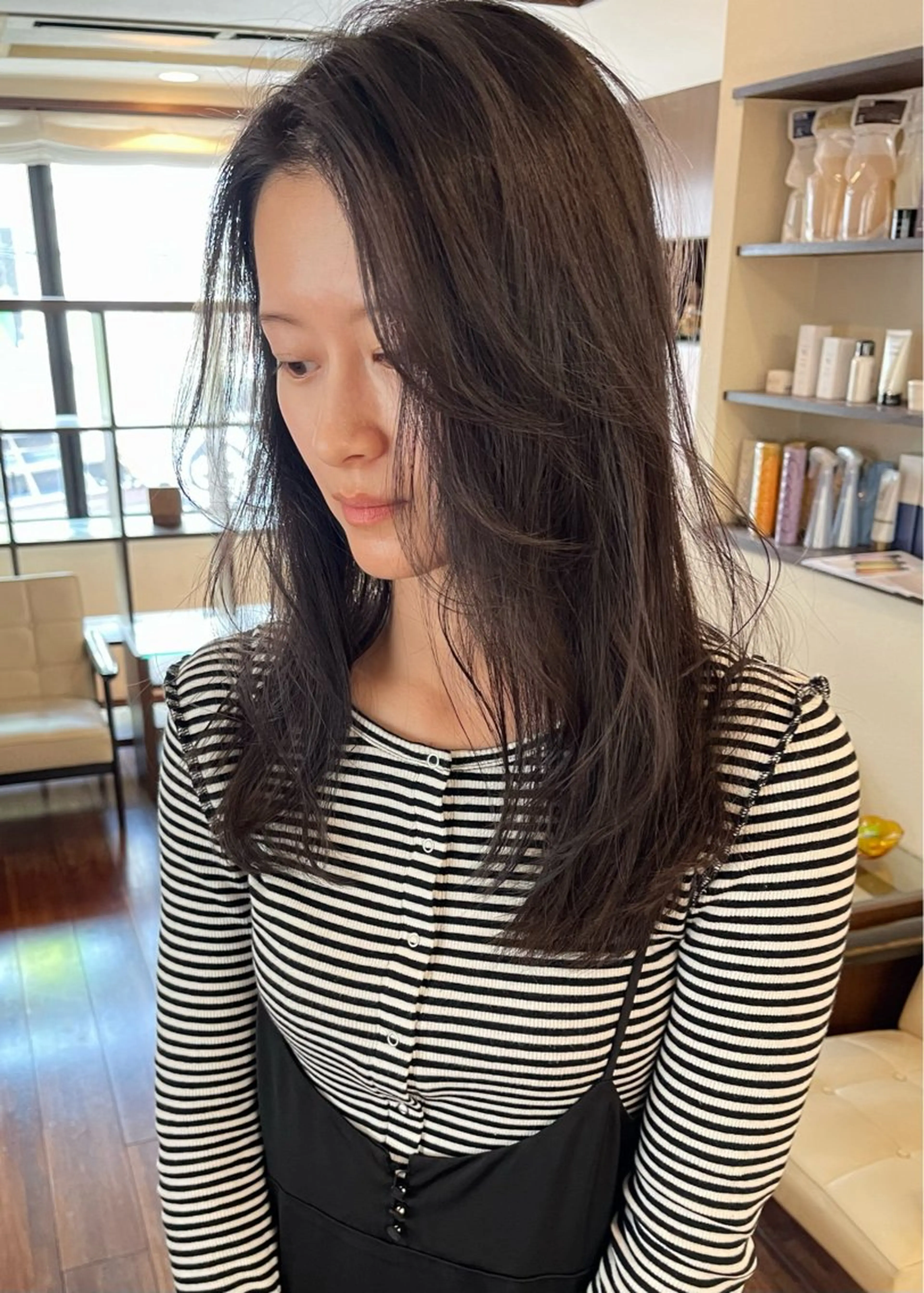 ロング カラー ブリーチ 透明感カラー ダブルカラー ブリーチなしカラー ヘアカラー トリートメント 田室 和幸のヘアスタイル