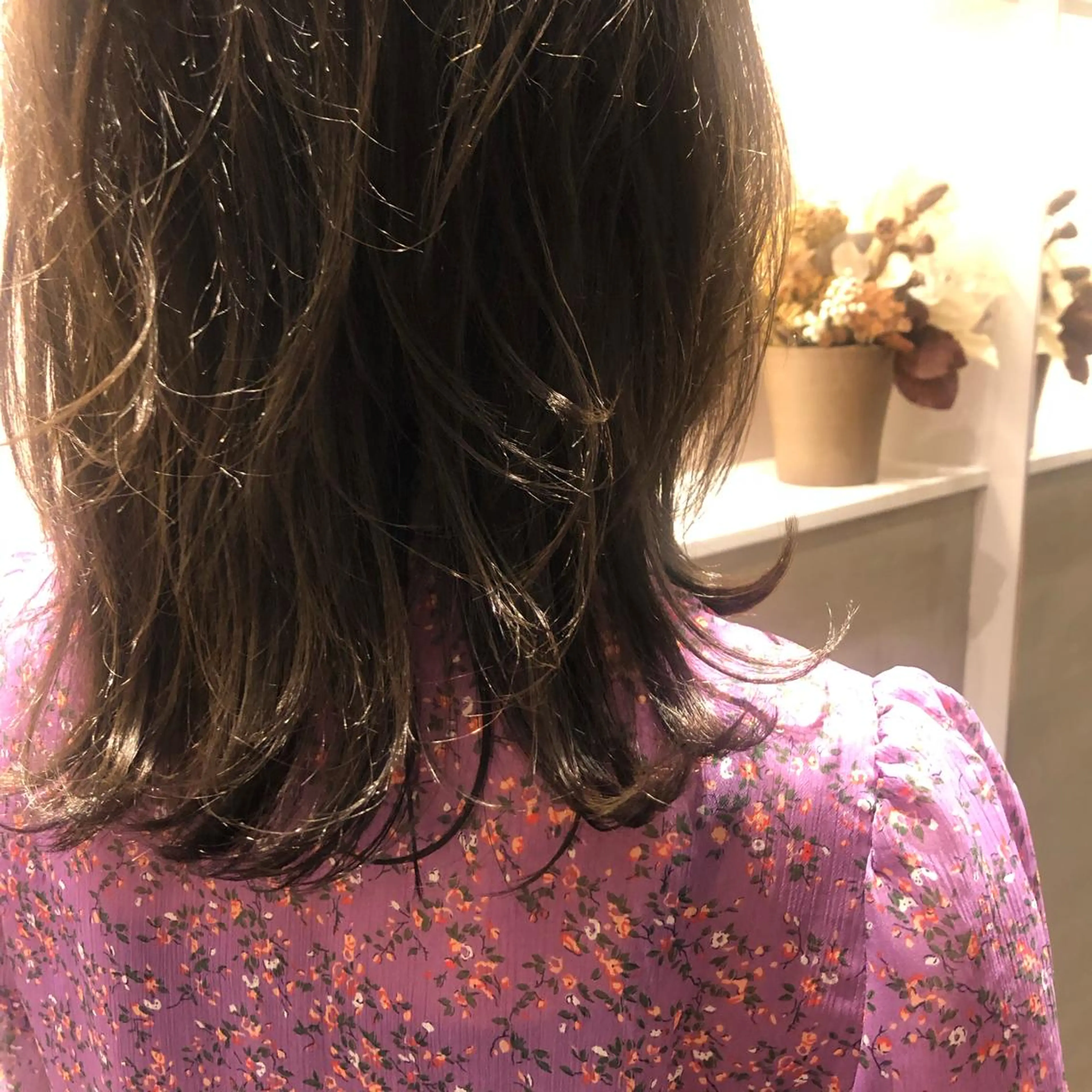 ミディアム カラー ヘアアレンジ 髪質改善/縮毛矯正/ 透明感🩵NANAのヘアスタイル