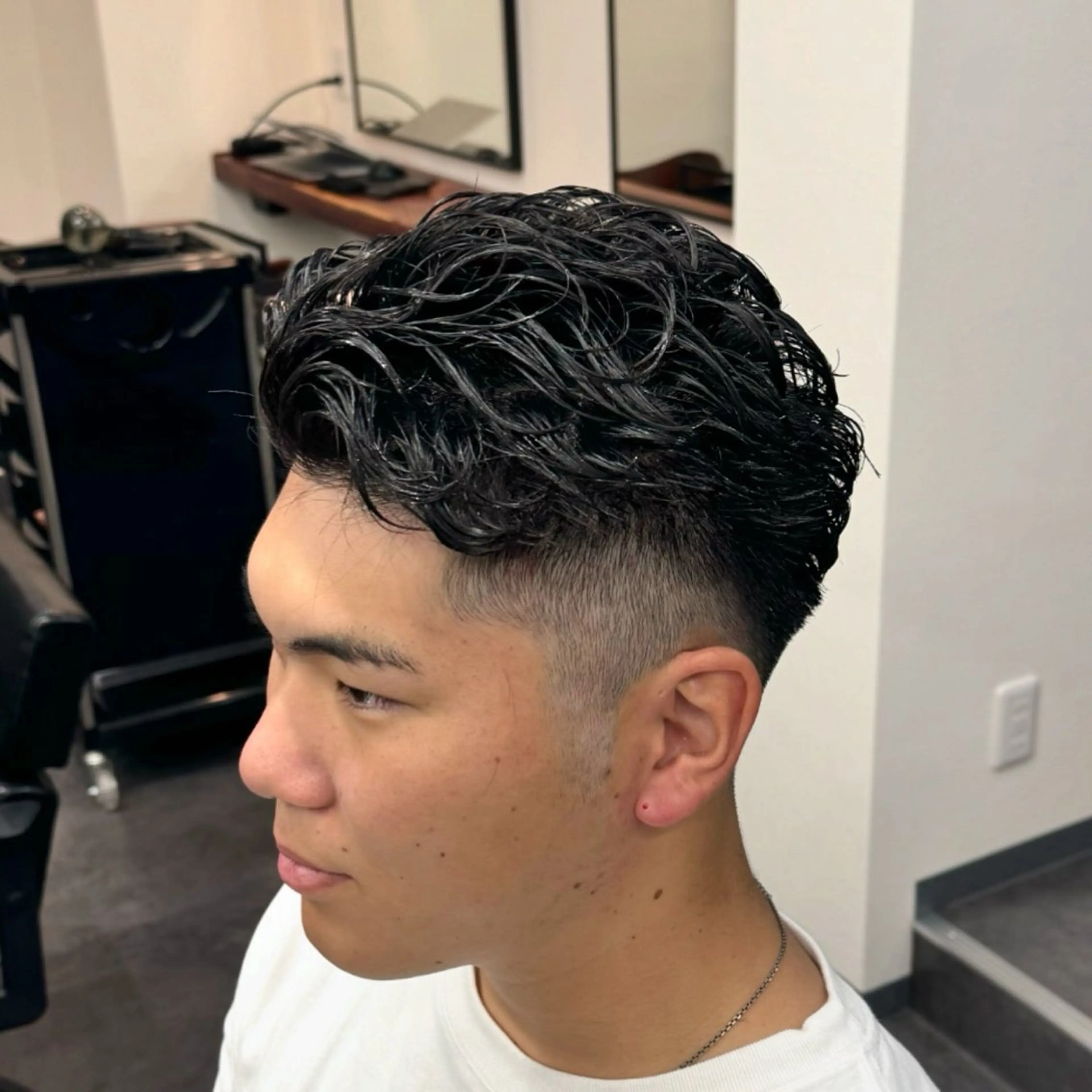 ショート パーマ メンズ メンズパーマ カット パーマ 柏メンズカットパーマ NO.1タイチのヘアスタイル