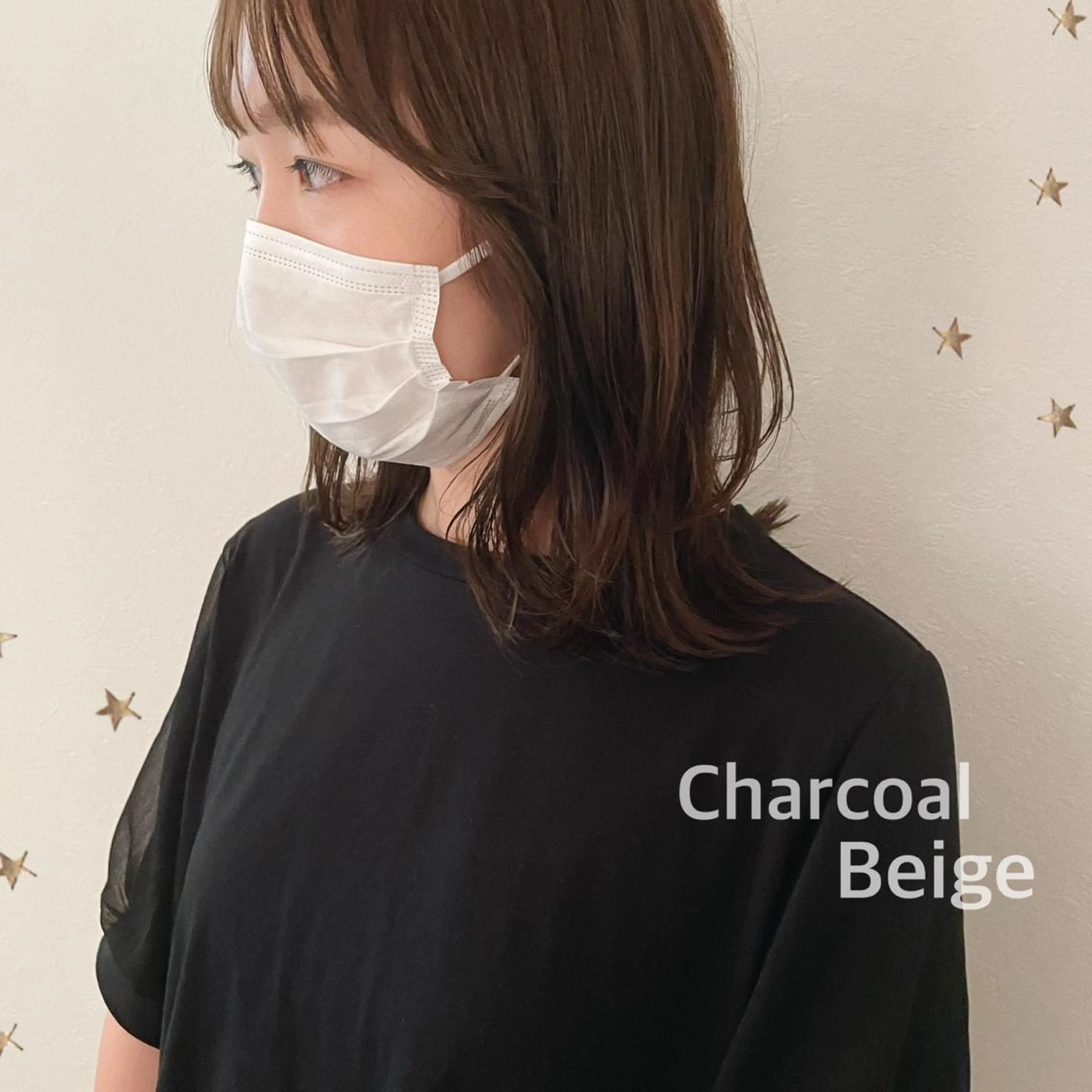ミディアム カラー カット ヘアカラー 市川 千夏のヘアスタイル