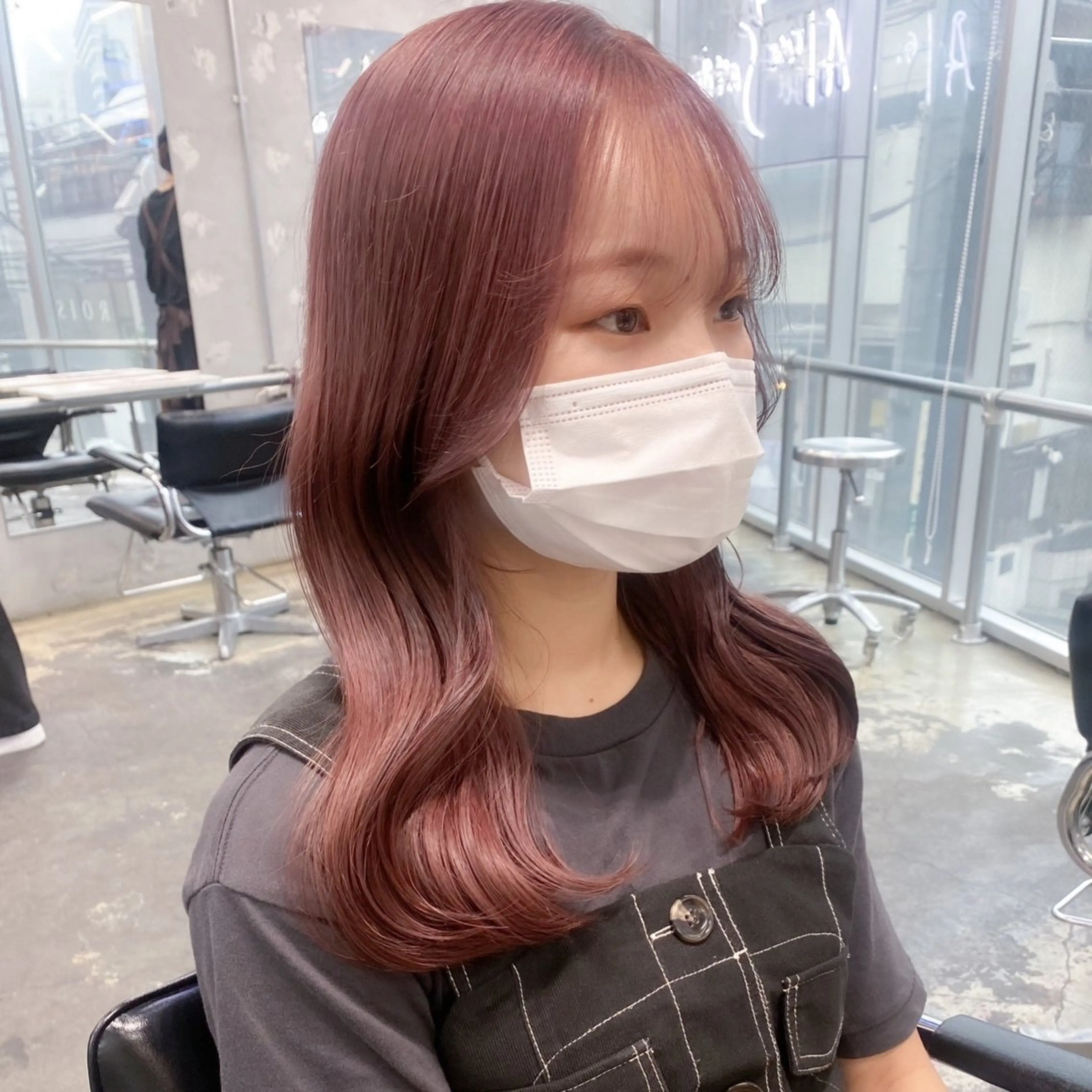 セミロング カラー ヘアアレンジ 🎀モテ暖色× エクステ🎀あかりのヘアスタイル