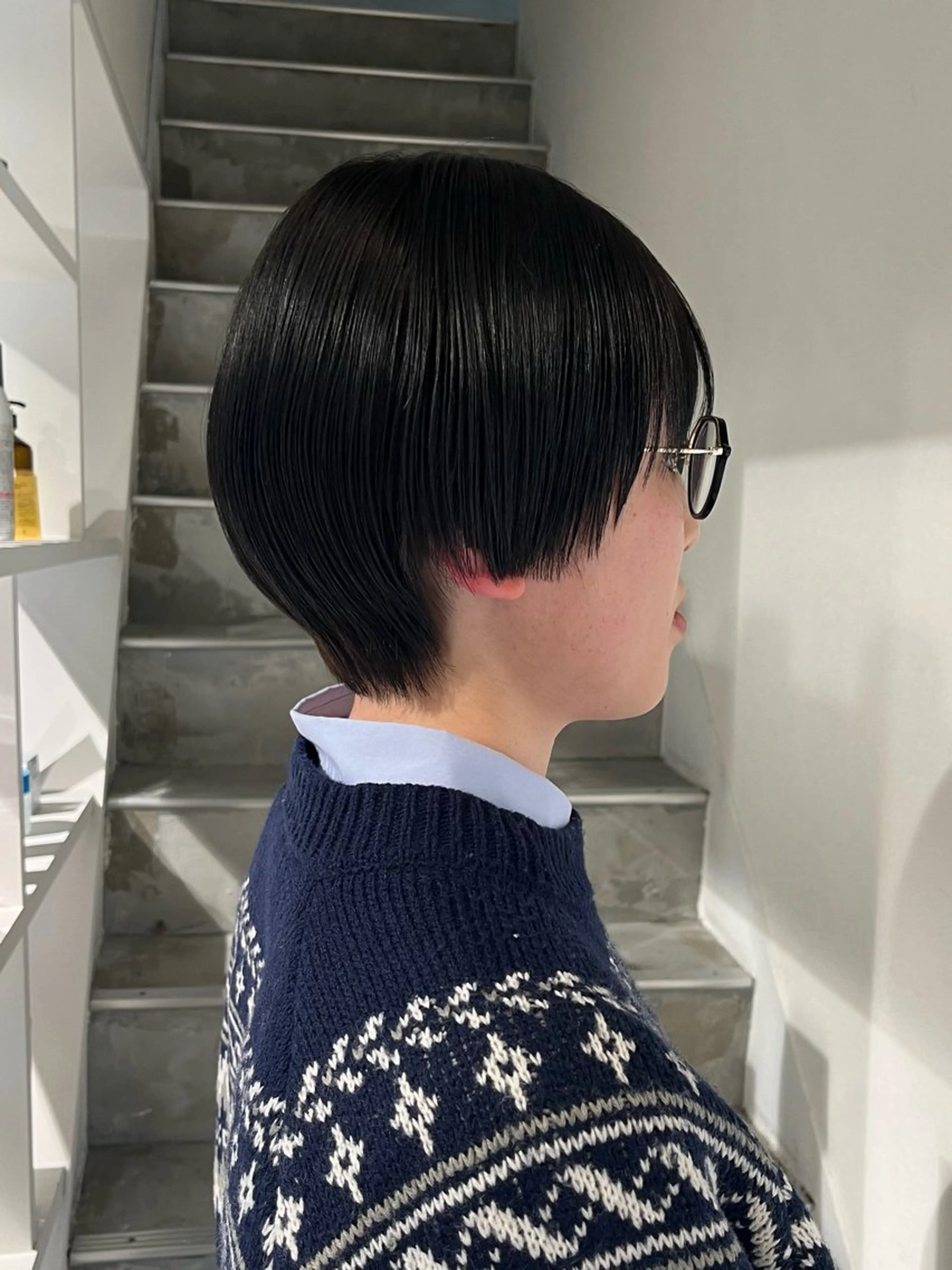 ショート くびれヘア 顔周りカット ショートヘア 阿部 瑠斗のヘアスタイル