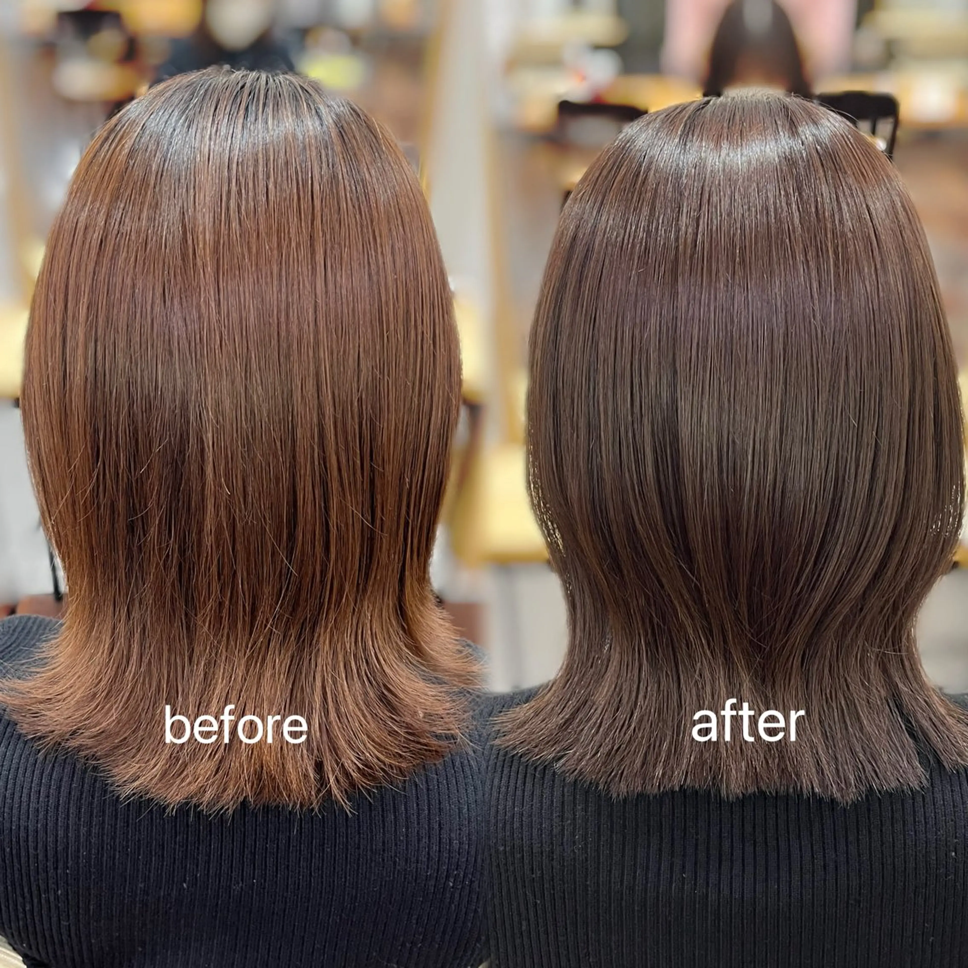 ミディアム カラー ブラウンカラー ヘアカラー 🎀仙台/艶カラー /暖色/ありさ🎀のヘアスタイル