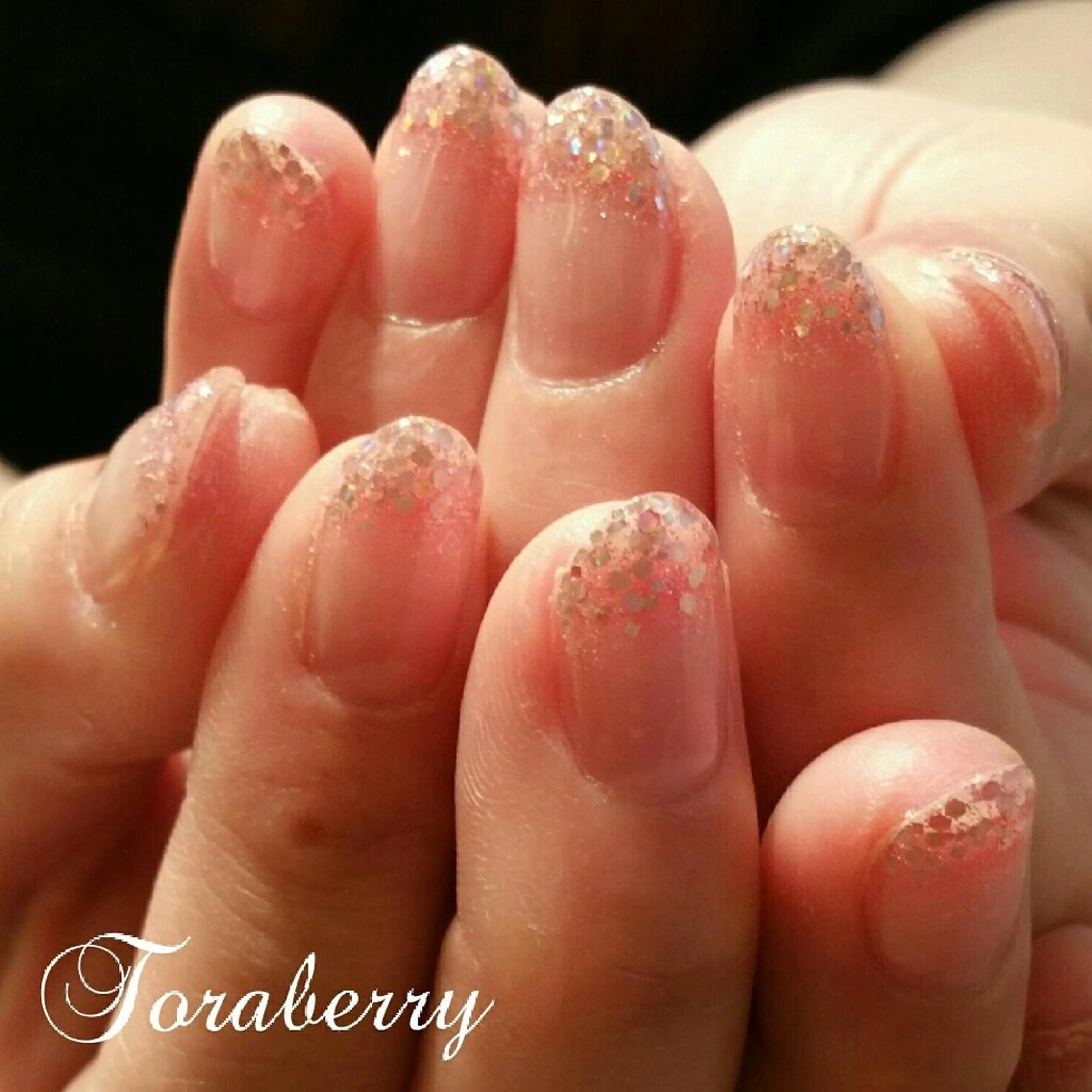 ネイル グラデーション ラメ(グリッター) ラメグラデーション ネイリスト なつみのネイルデザイン