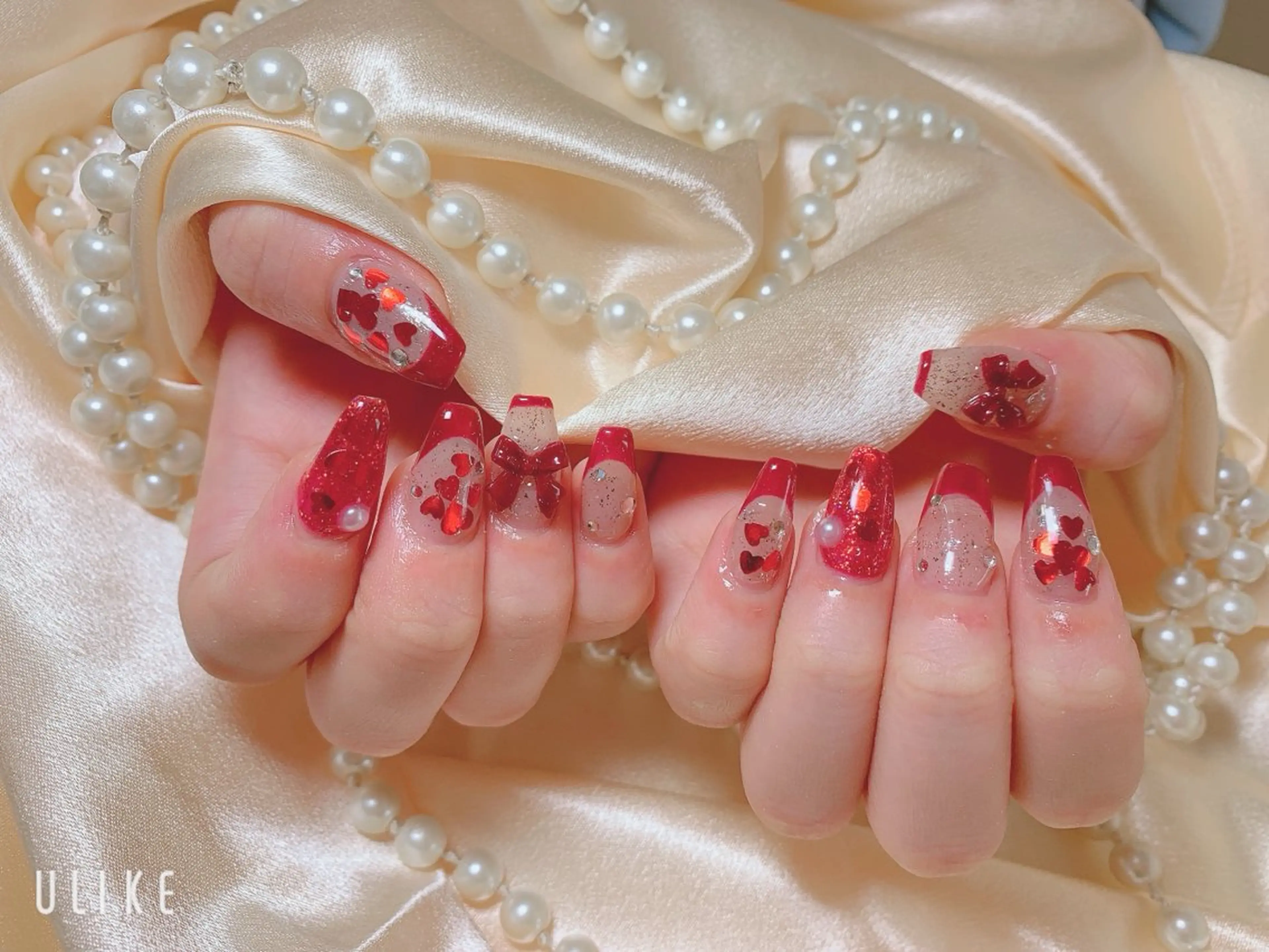 ネイル ハンドネイル ネイルサロンAiri 長さ出し·シンプルのネイルデザイン