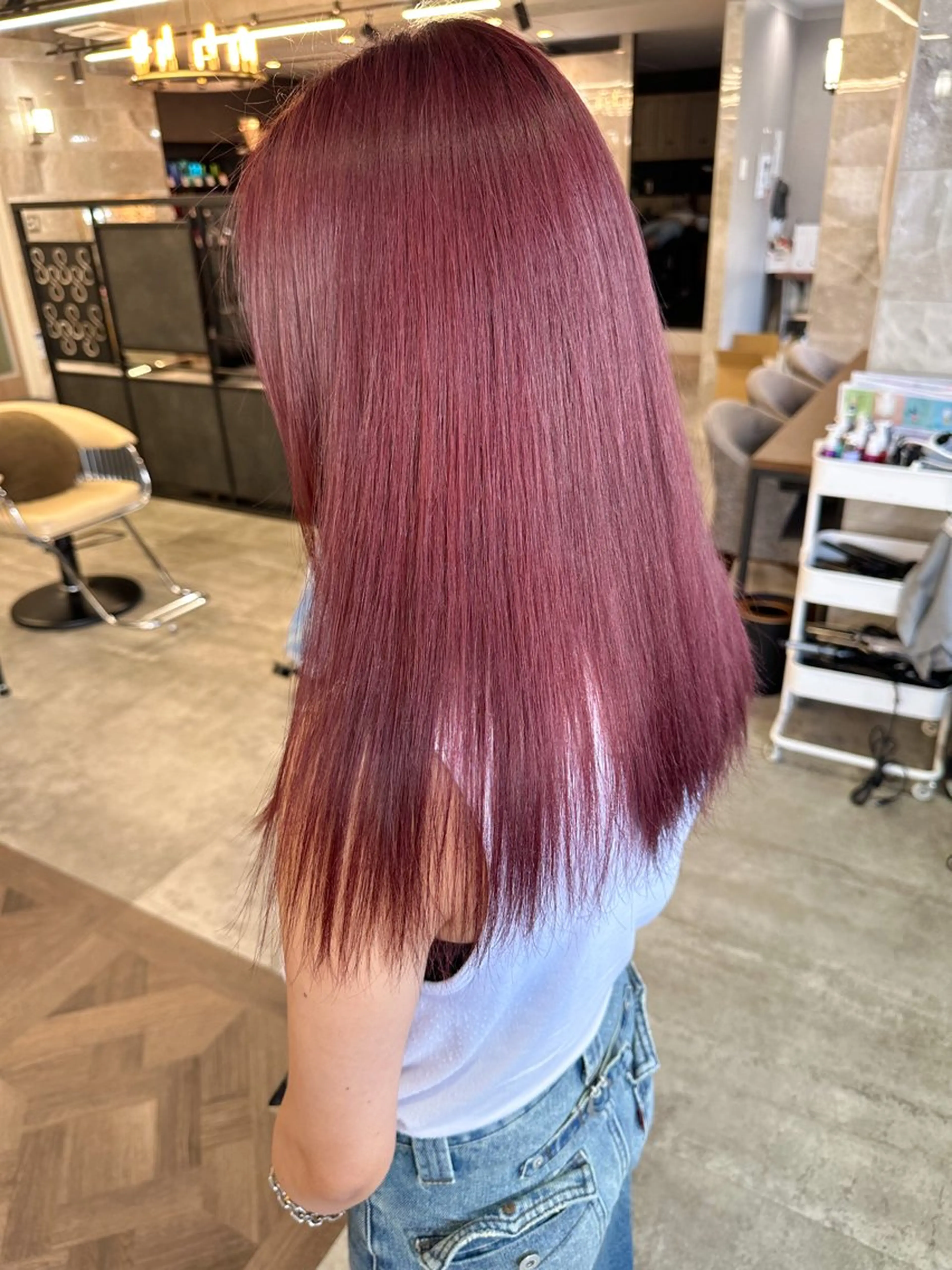 ロング カラー ボブ ロング 安永 来未のヘアスタイル