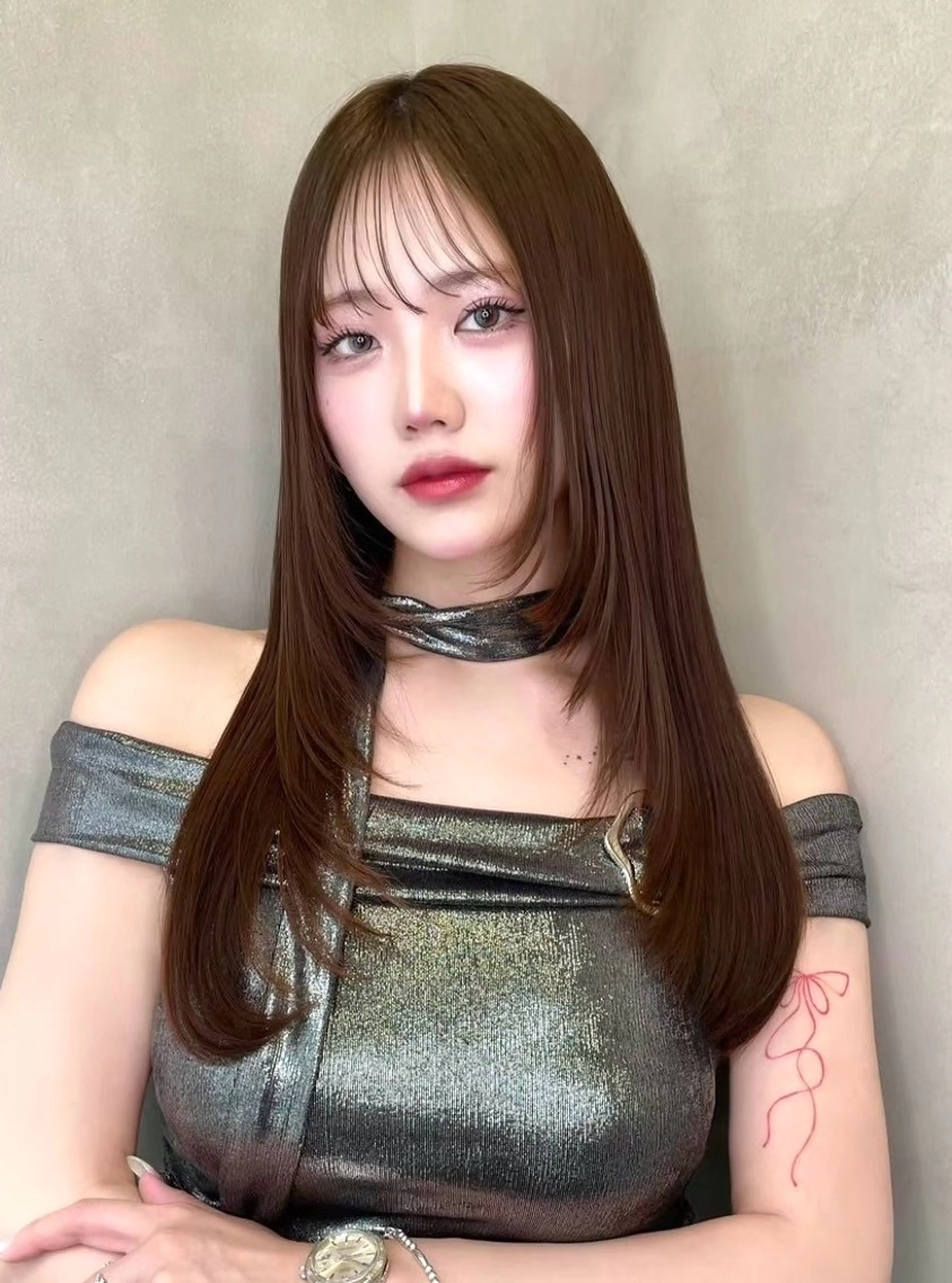 ロング 大宮🤍縮毛矯正 レイヤー🪽なるのヘアスタイル