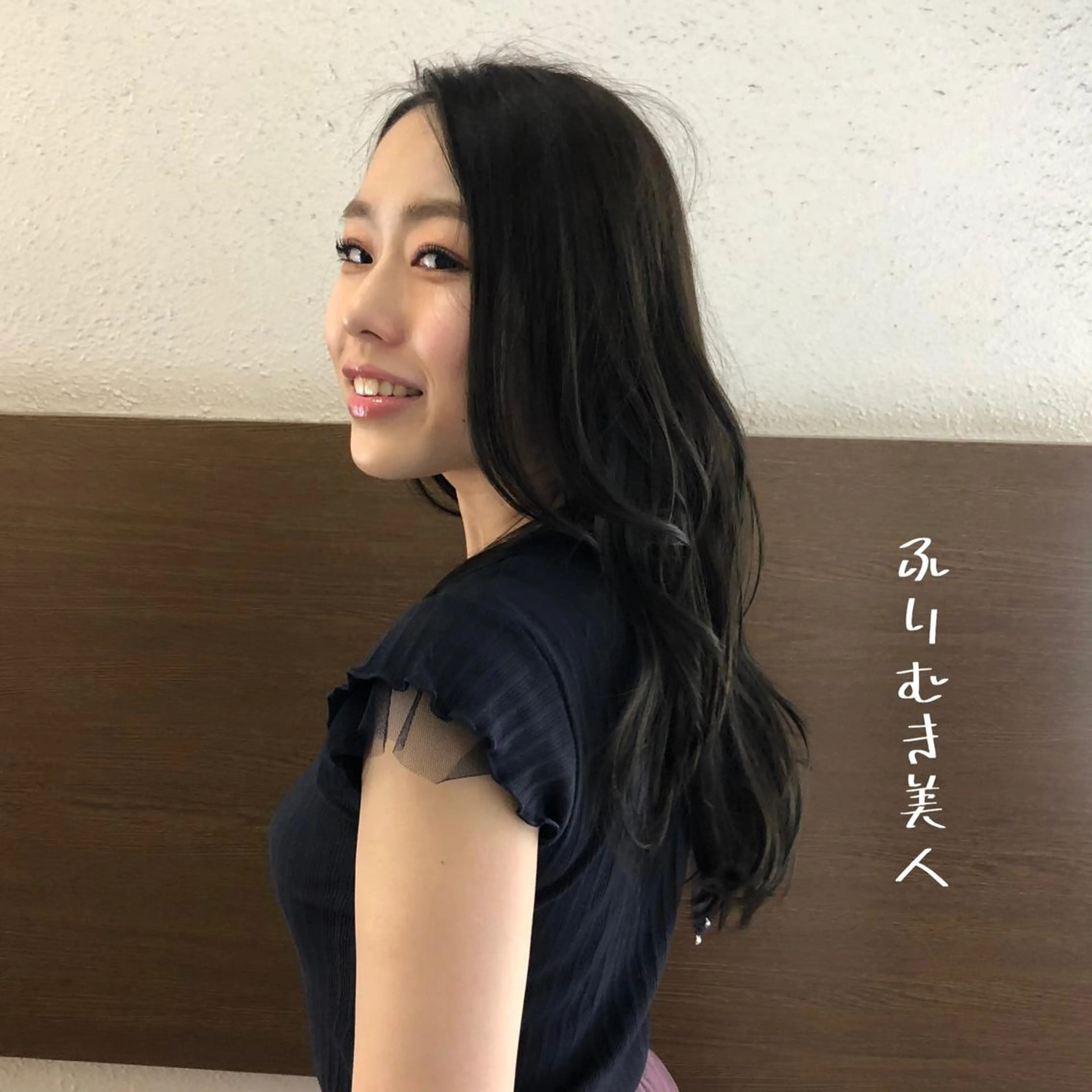 ロング レイヤーカット ロング かねやす ゆなのヘアスタイル