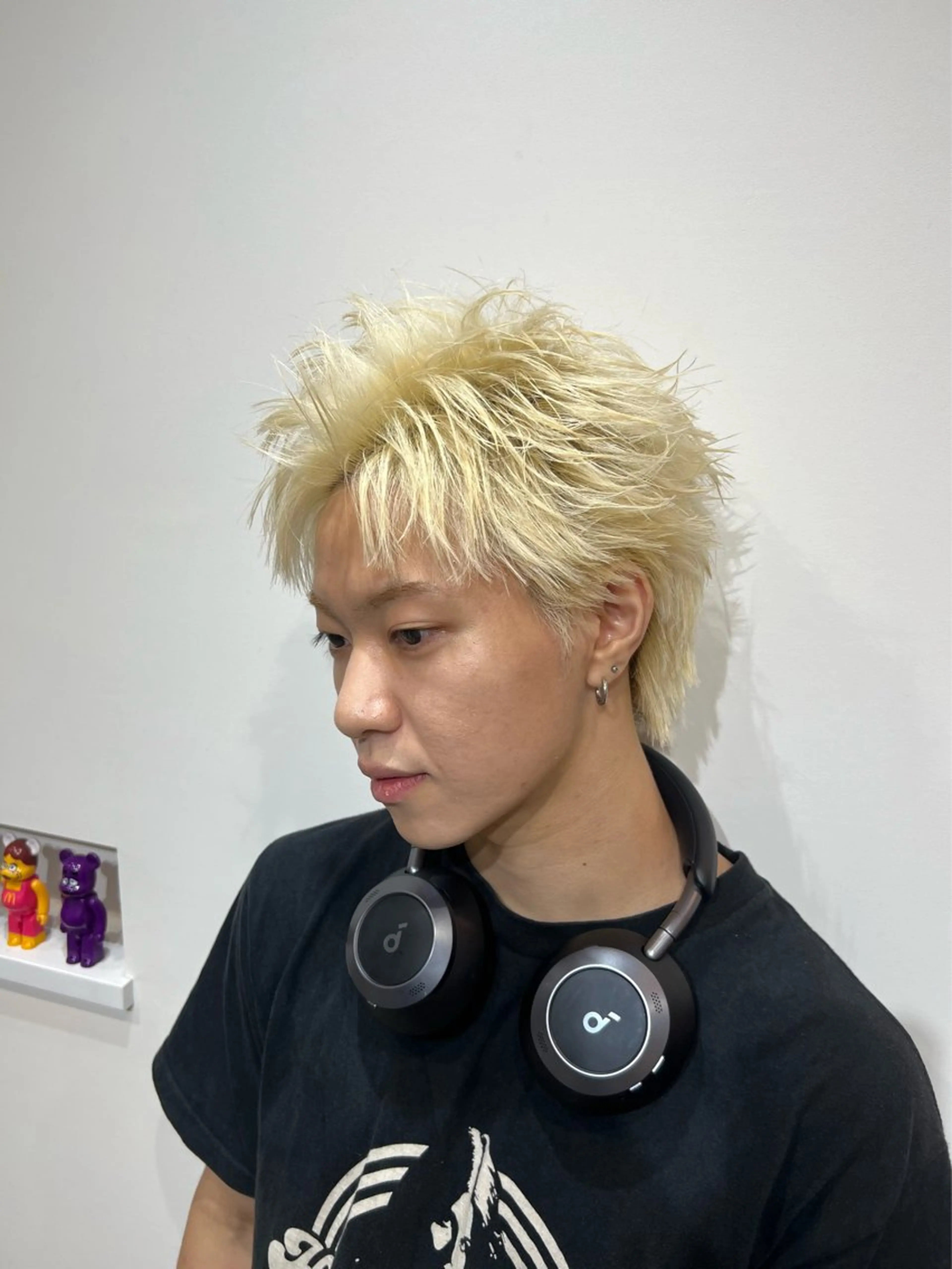 ショート カラー メンズ アップバング スパイキーショート 伸ばしかけ ショートヘア カット ヘアカラー 🔥メンズ特化美容師 💥小倉大和💥のヘアスタイル