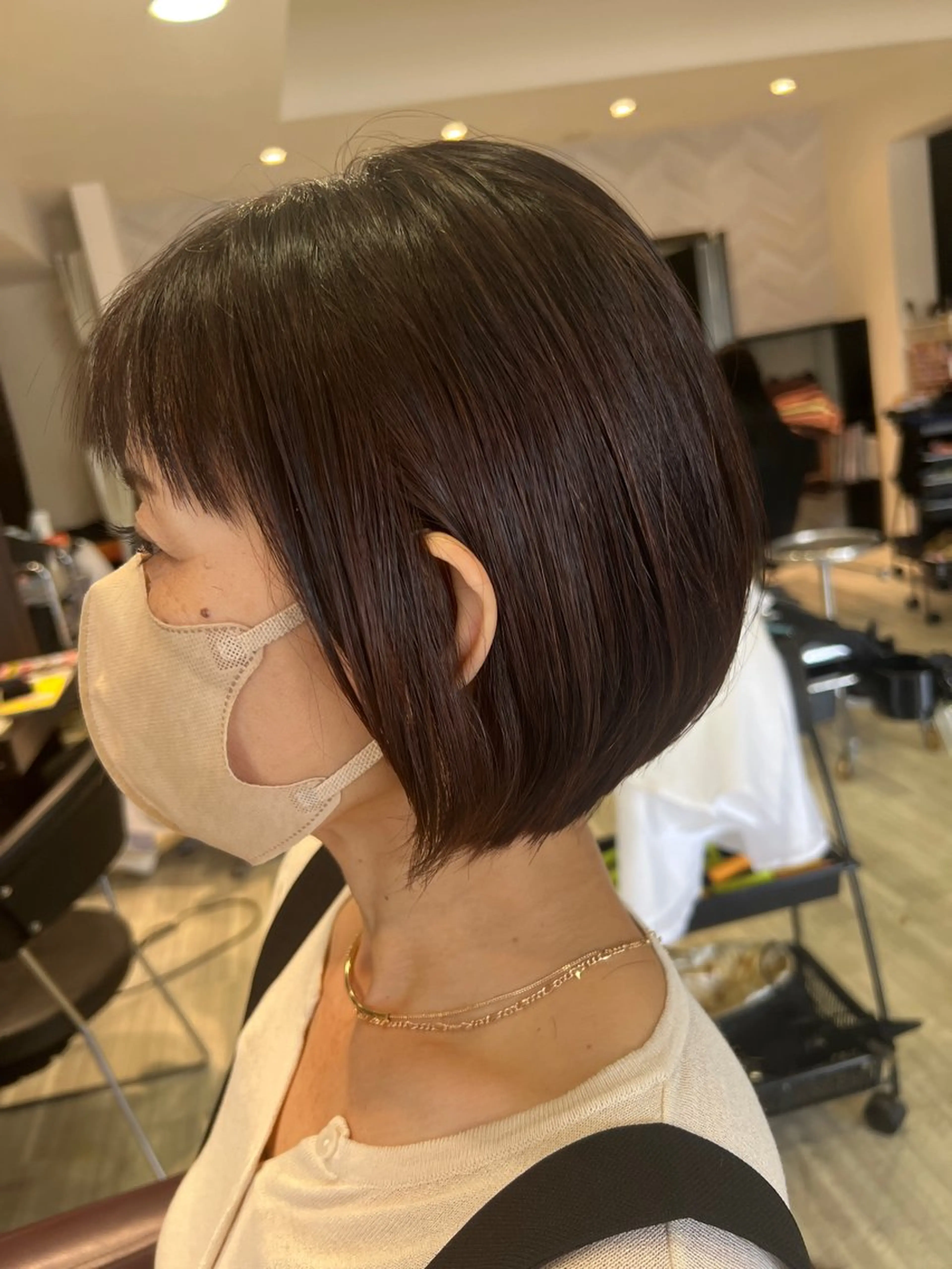 ミディアム カラー ヘナカラー トリートメント 【南草津】髪質改善 ヘナカラー＆縮毛矯正のヘアスタイル