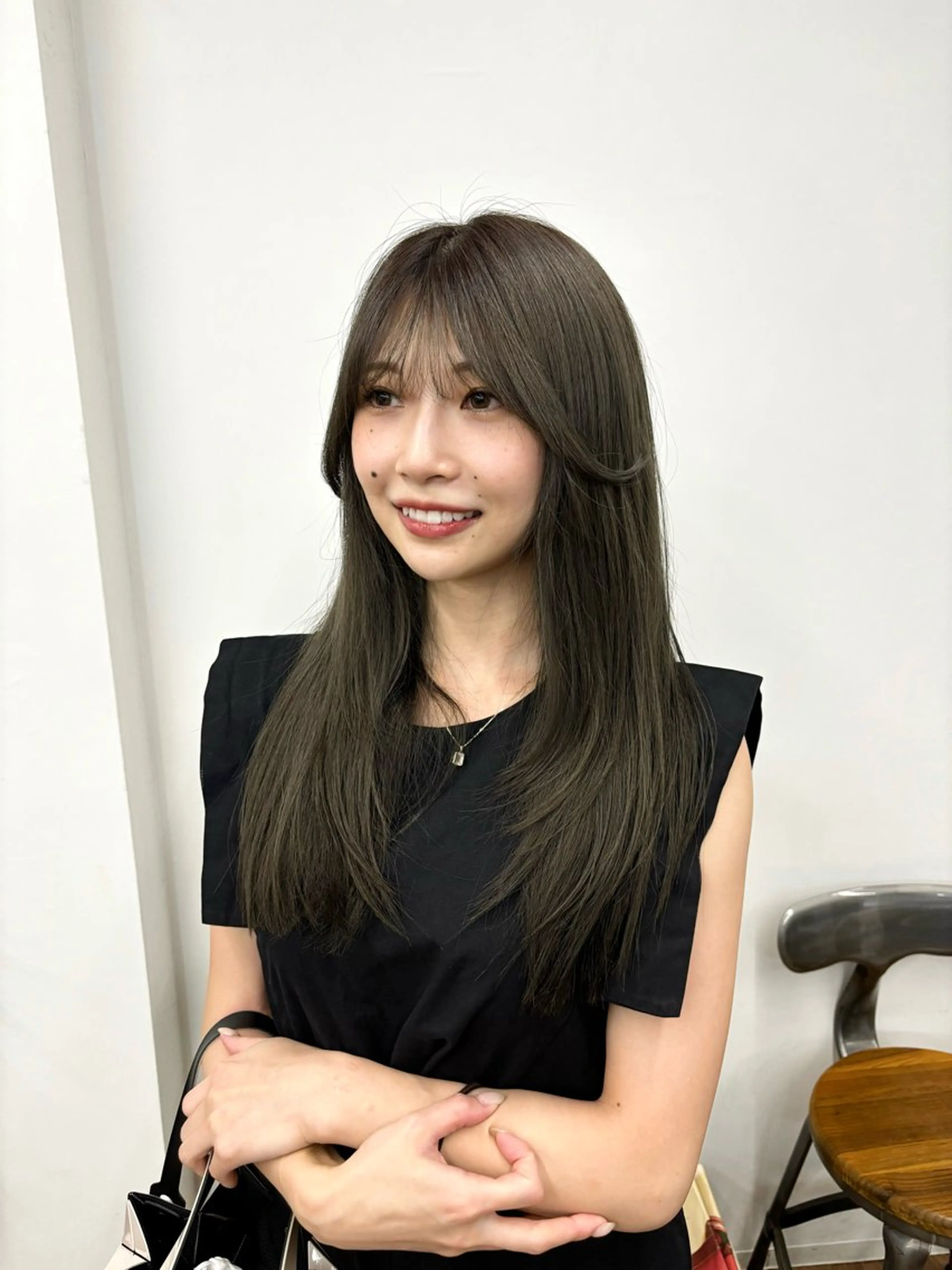 セミロング カラー ヘアアレンジ ブリーチ HIROKO / 透明感暖色カラー🎀のヘアスタイル