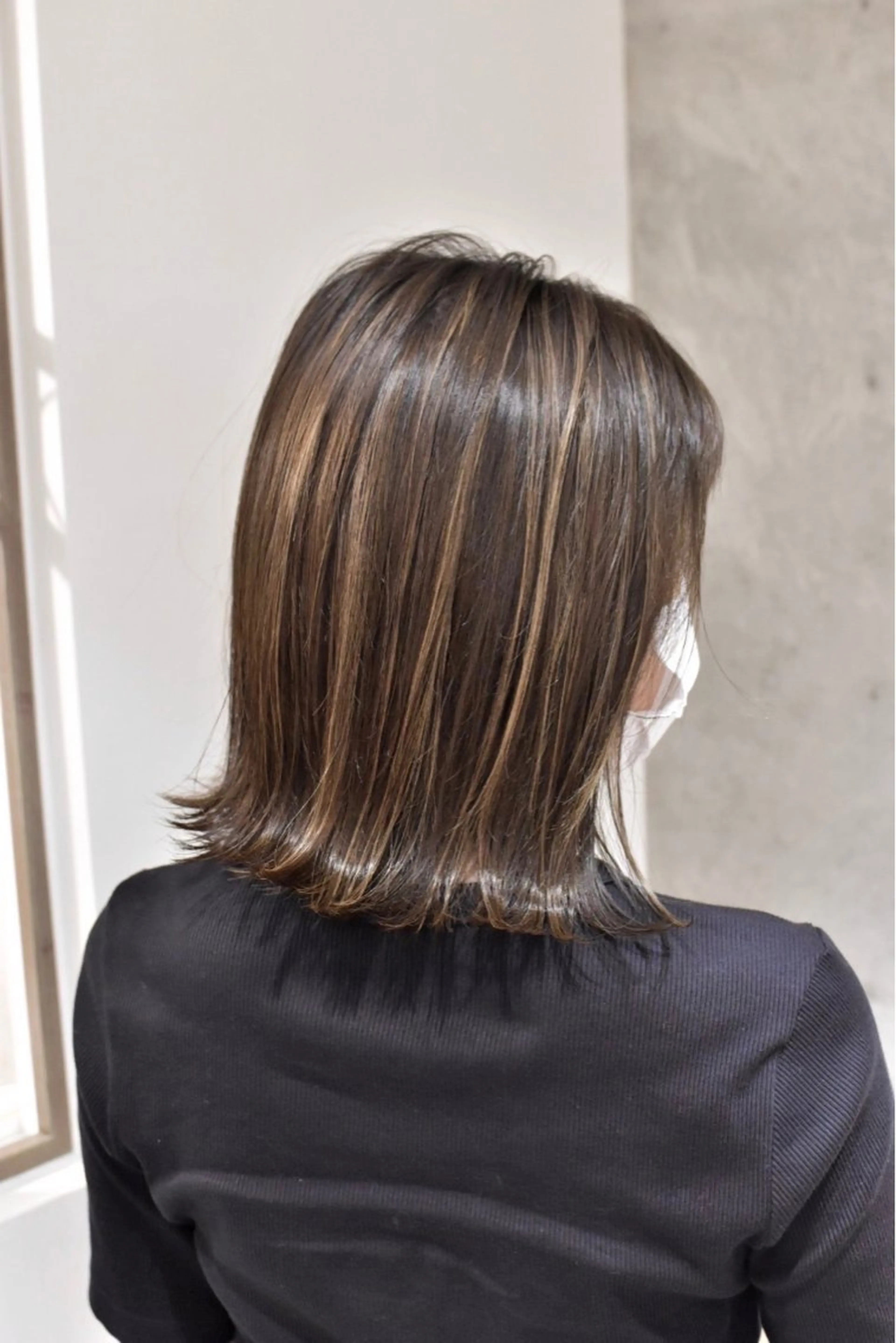 ミディアム ハイライト MIRYI ricoのヘアスタイル