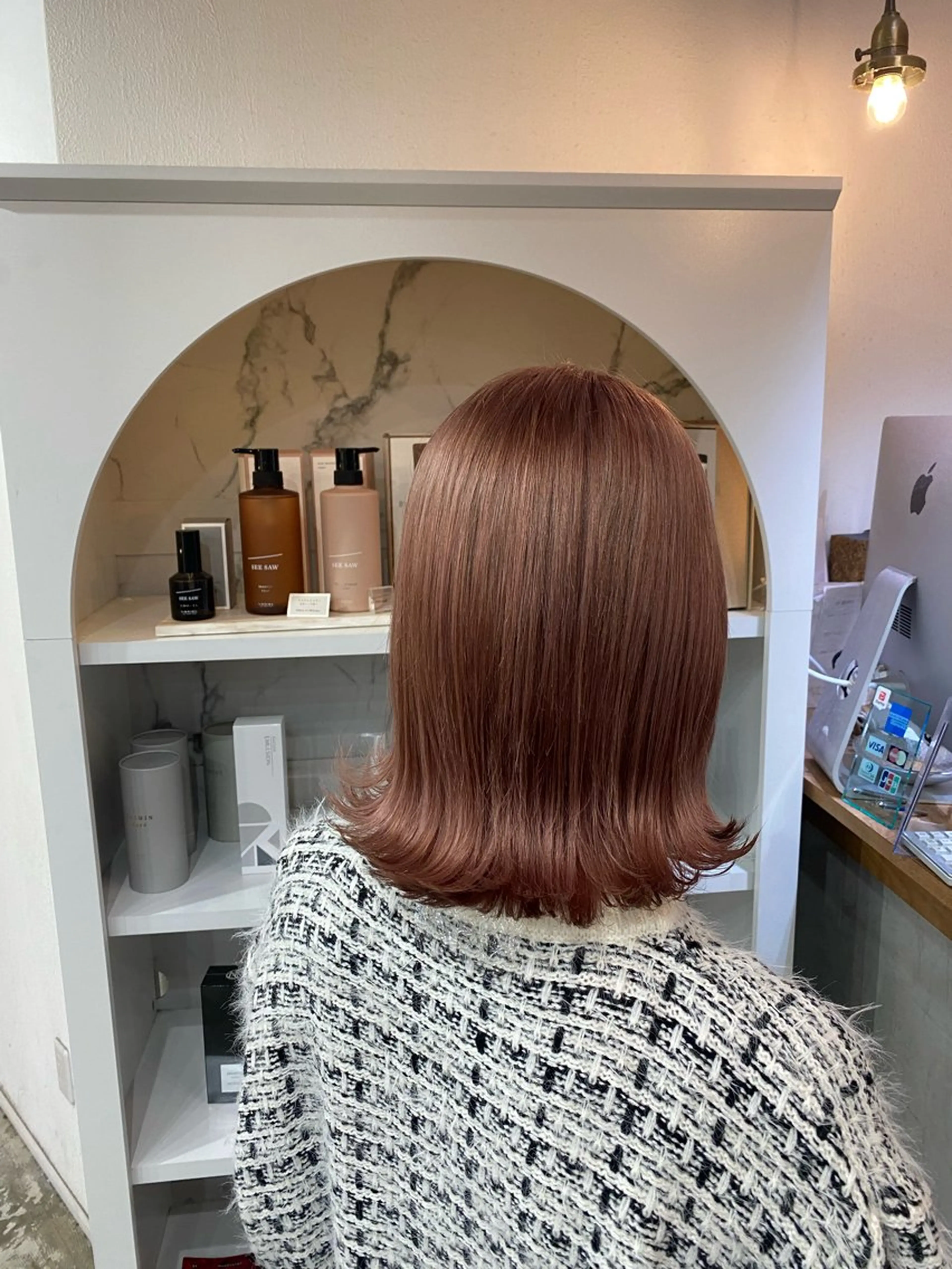 セミロング カラー ヘアカラー トリートメント エクステモデル募集 💗大阪梅田/川上のヘアスタイル