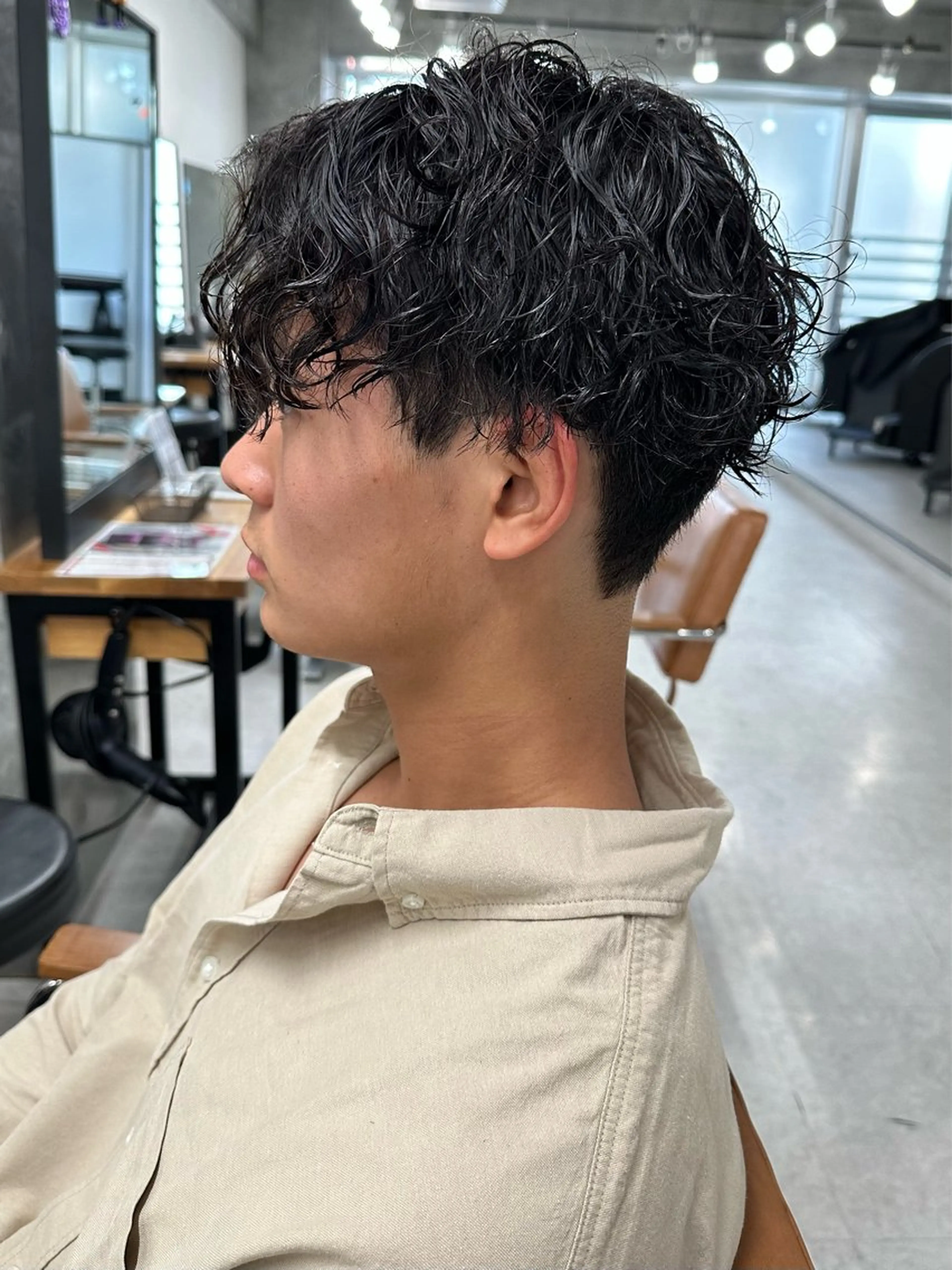 ショート パーマ メンズ カット パーマ トリートメント メンズ似合わせ🪞 副店長 kotoriのヘアスタイル