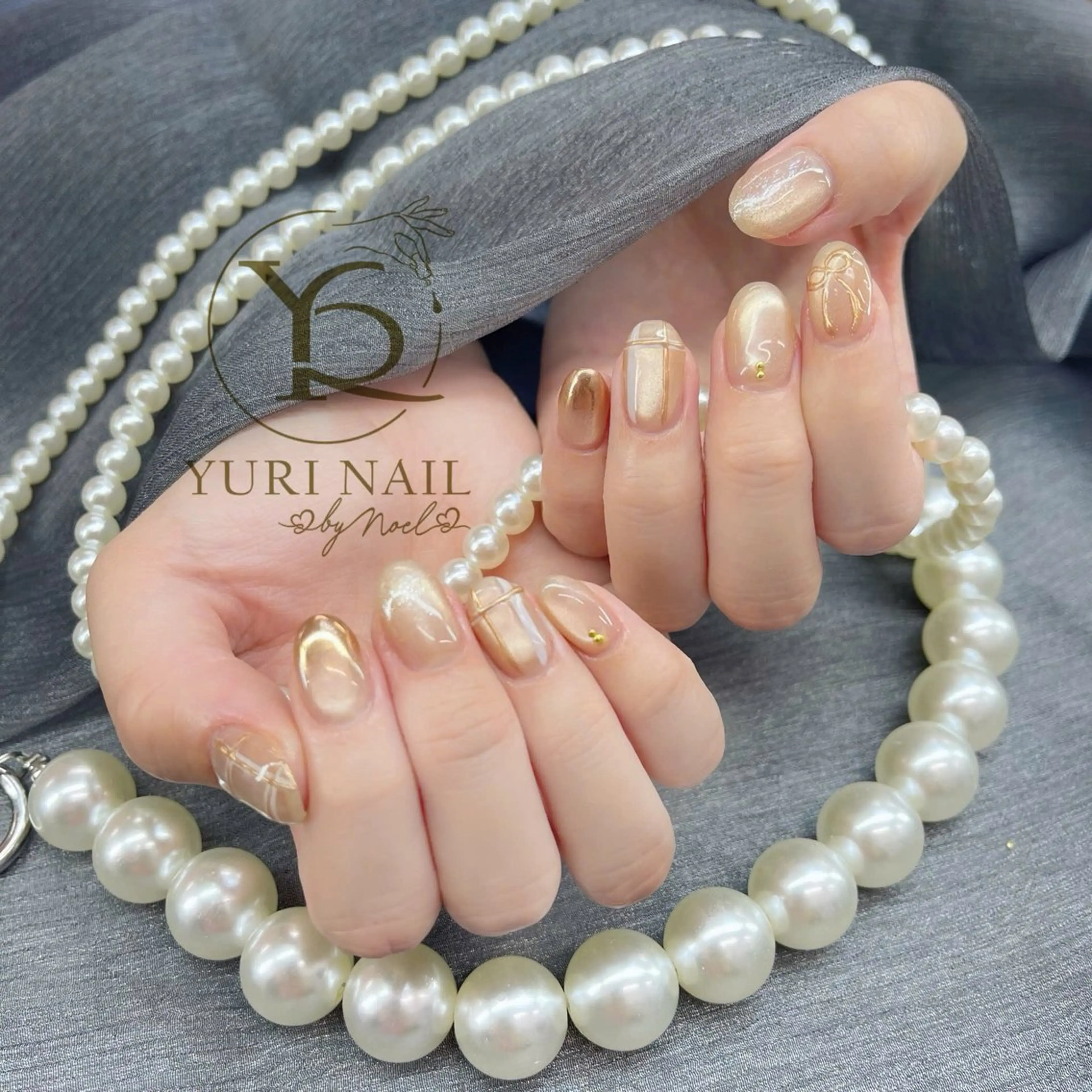 ネイル チークネイル フットネイル フレンチネイル グラデーション キラキラネイル ハンドネイル フットネイル ハンドケア YURI Nail Funabashiのネイルデザイン