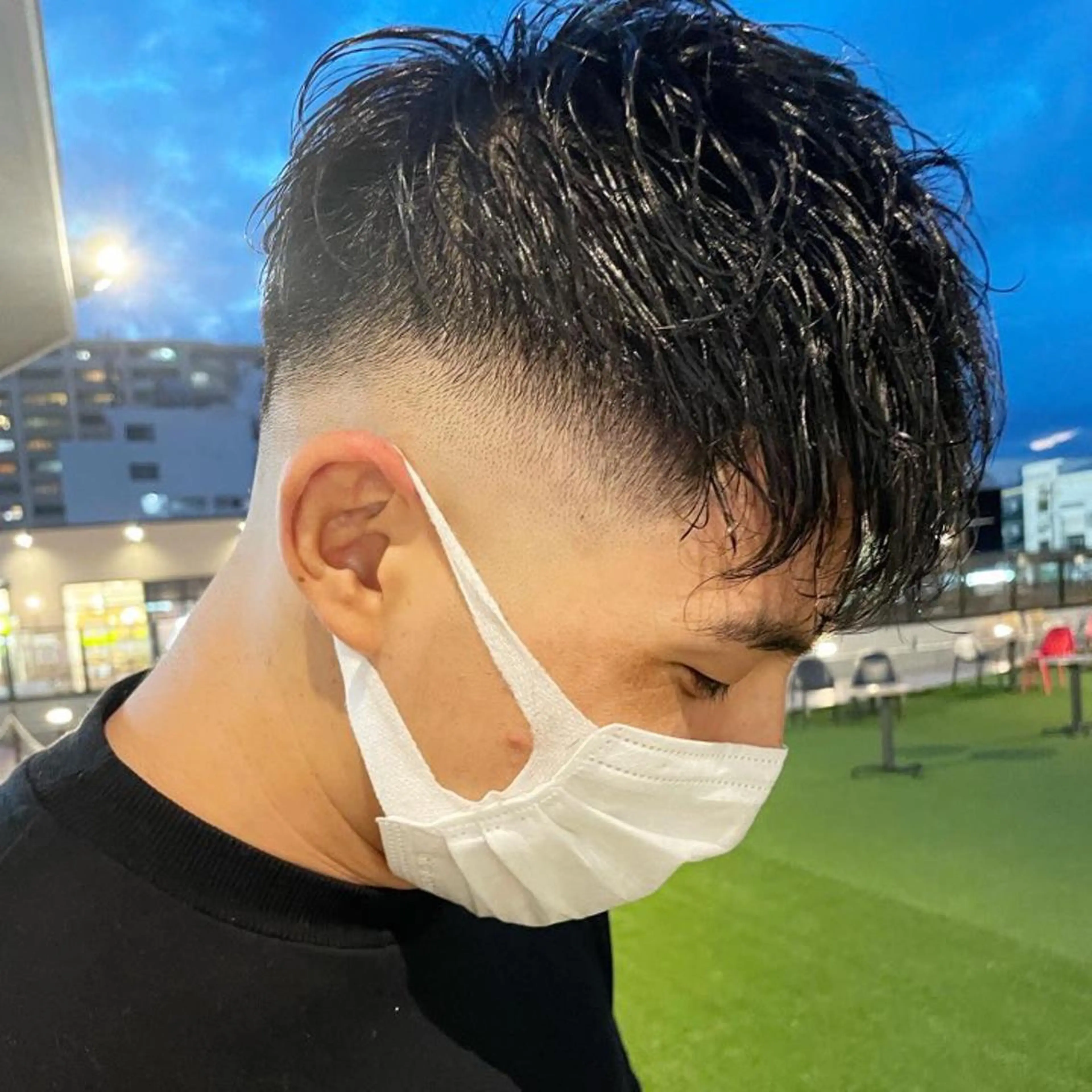 ショート メンズ フェードカット スキンフェード メンズヘア特化 崎田 成人のヘアスタイル