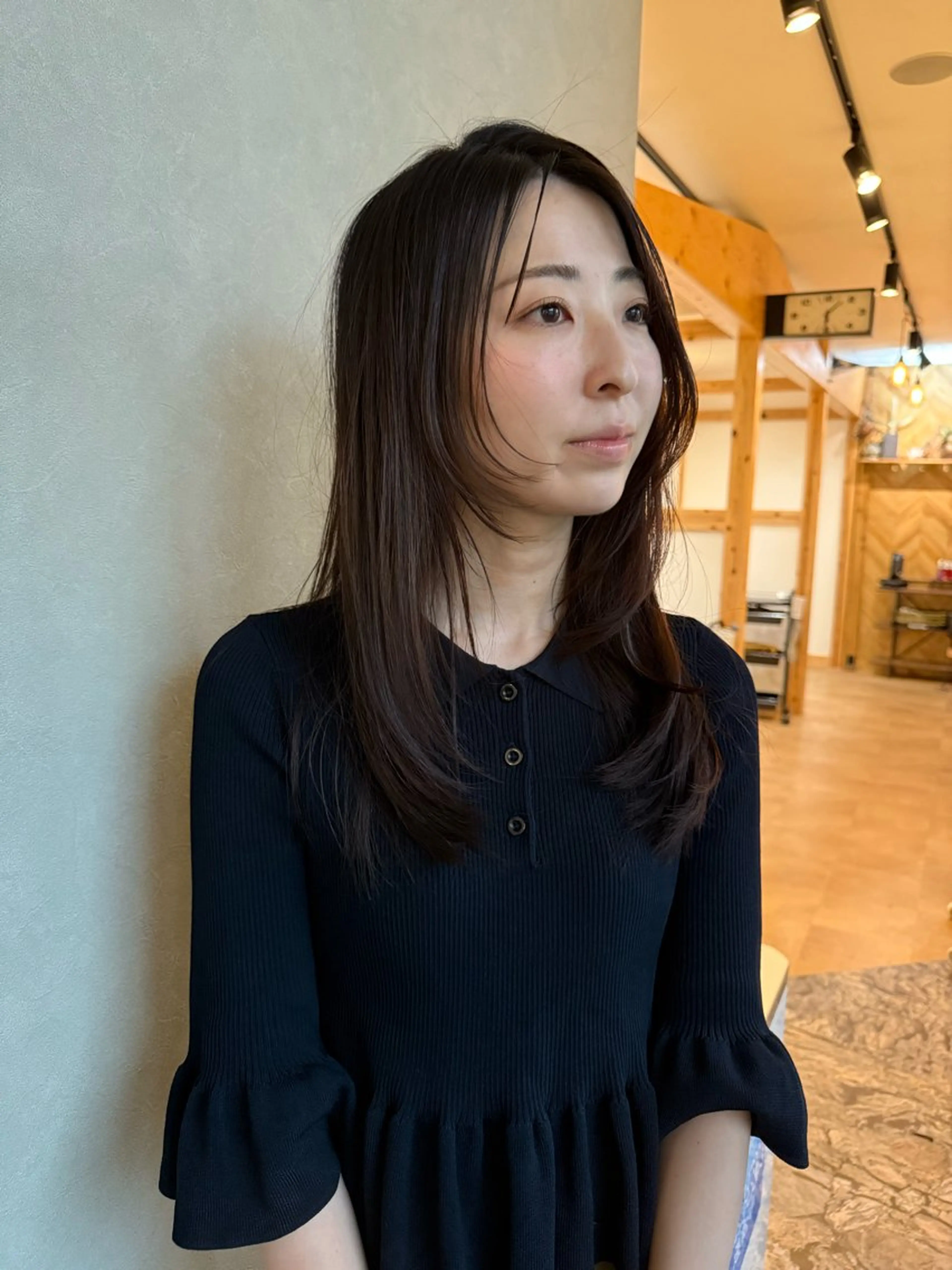 ロング 顔まわりレイヤー レイヤーカット tipi 香椎・千早のヘアスタイル