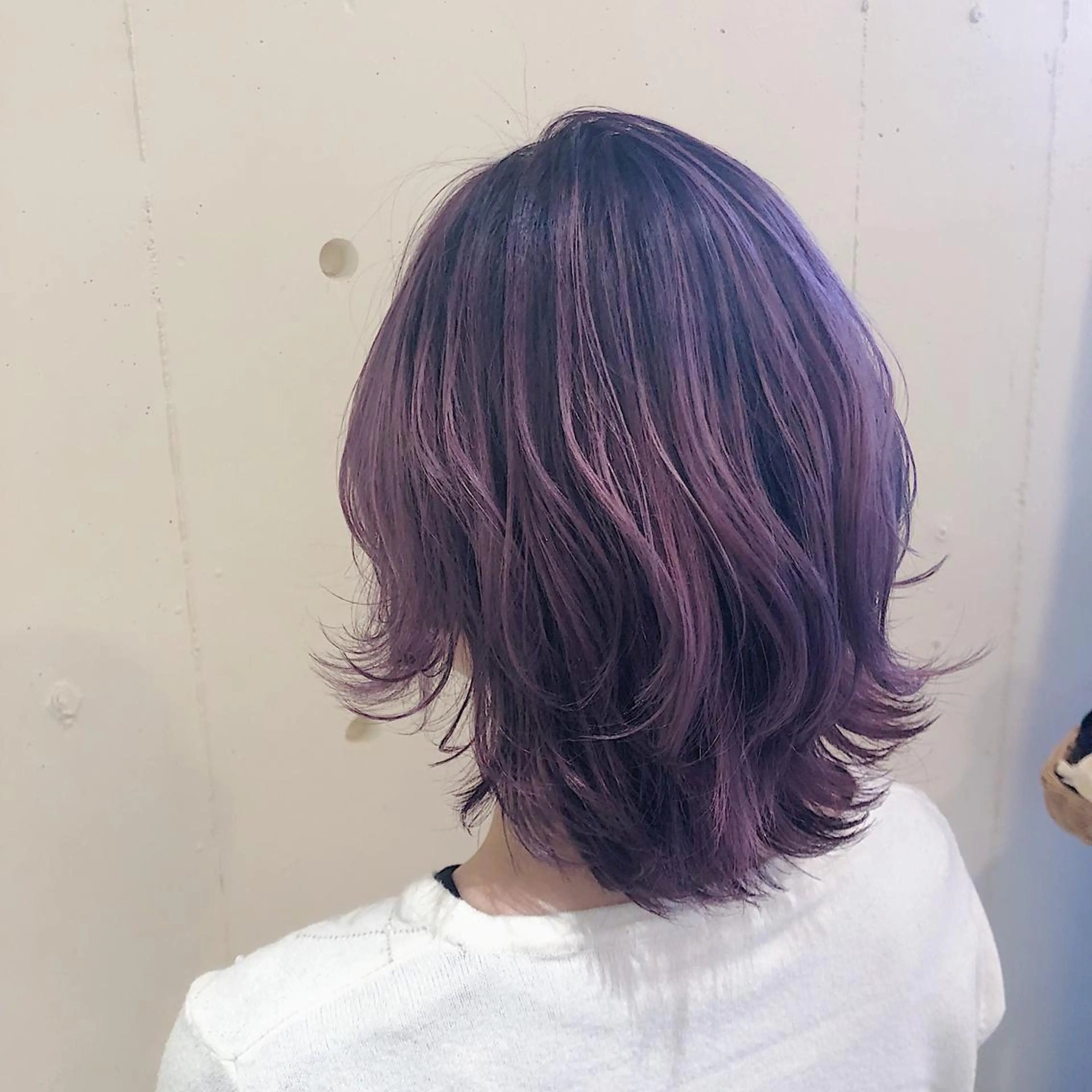 ミディアム カラー パーマ ヘアアレンジ バレイヤージュ ブリーチ グラデーションカラー ハイライトカラー ラベンダーカラー 【ツヤ髪美容師】 ツダケイスケのヘアスタイル