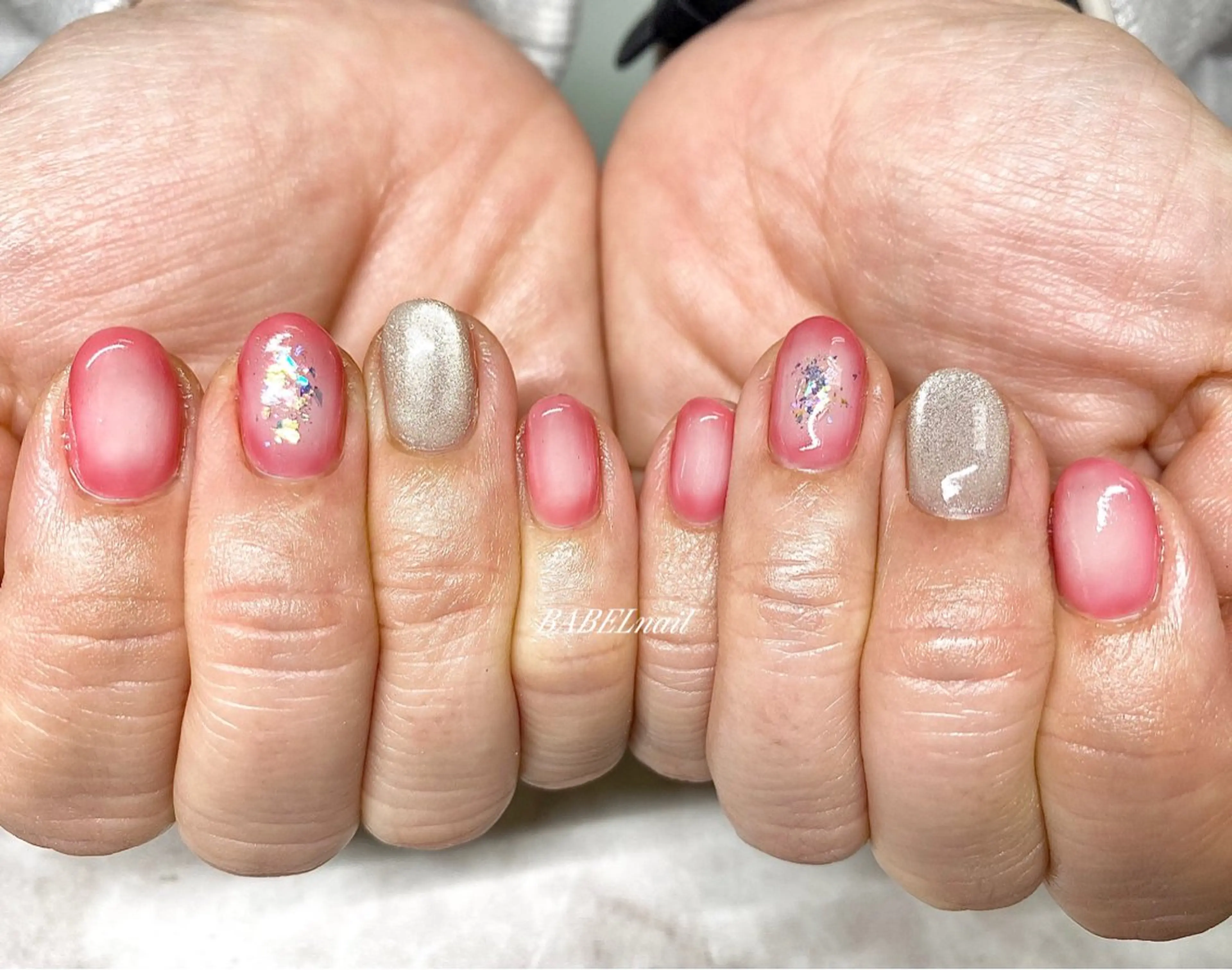 ネイル アートネイル ジェルネイル 韓国ネイル オフィスネイル ショートネイル ハンドネイル 江戸川橋✨BABEL 【バベル】大人可愛いのネイルデザイン