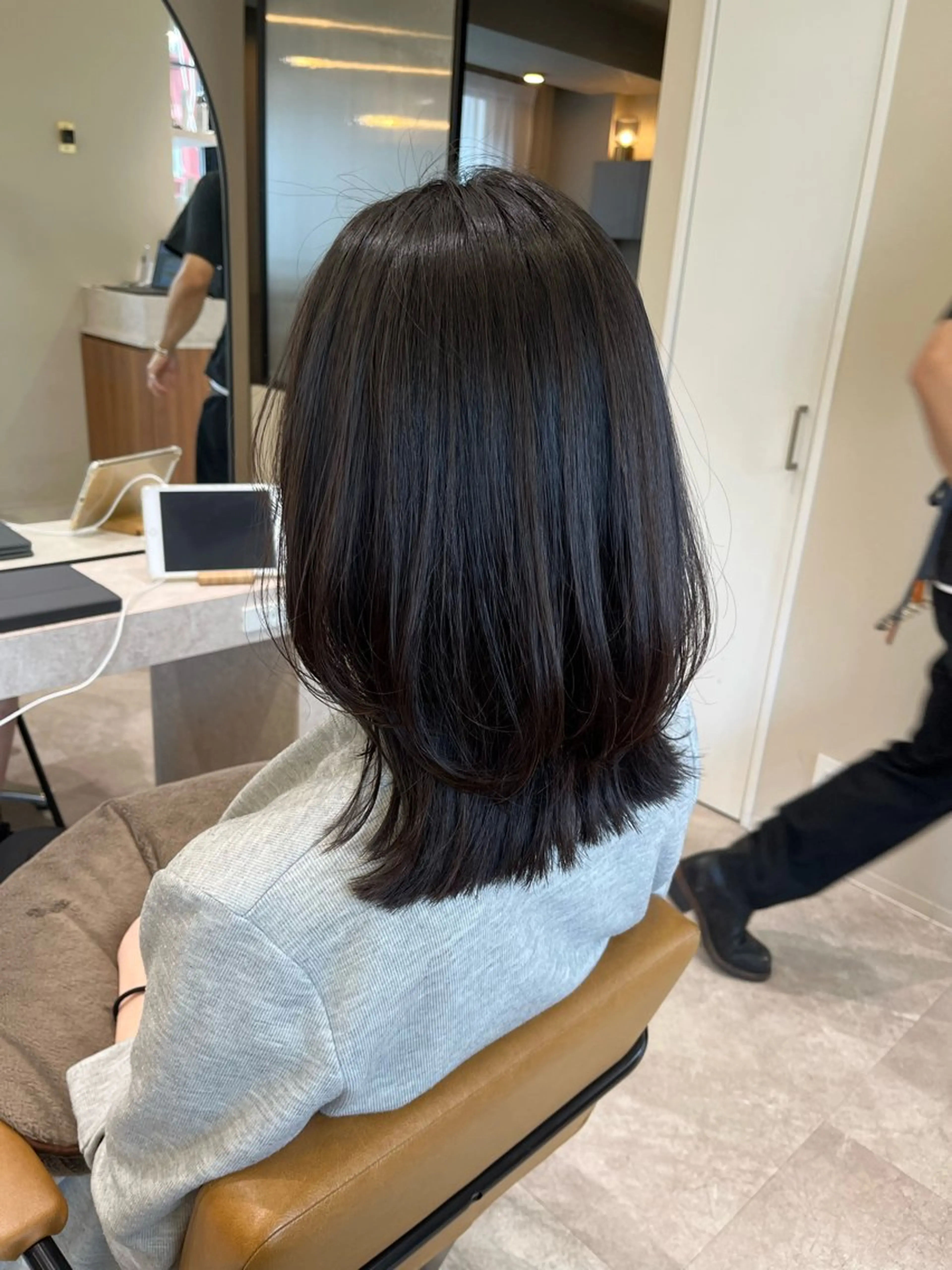 ミディアム カット ヘアカラー 林 花鈴🐇🌸のヘアスタイル