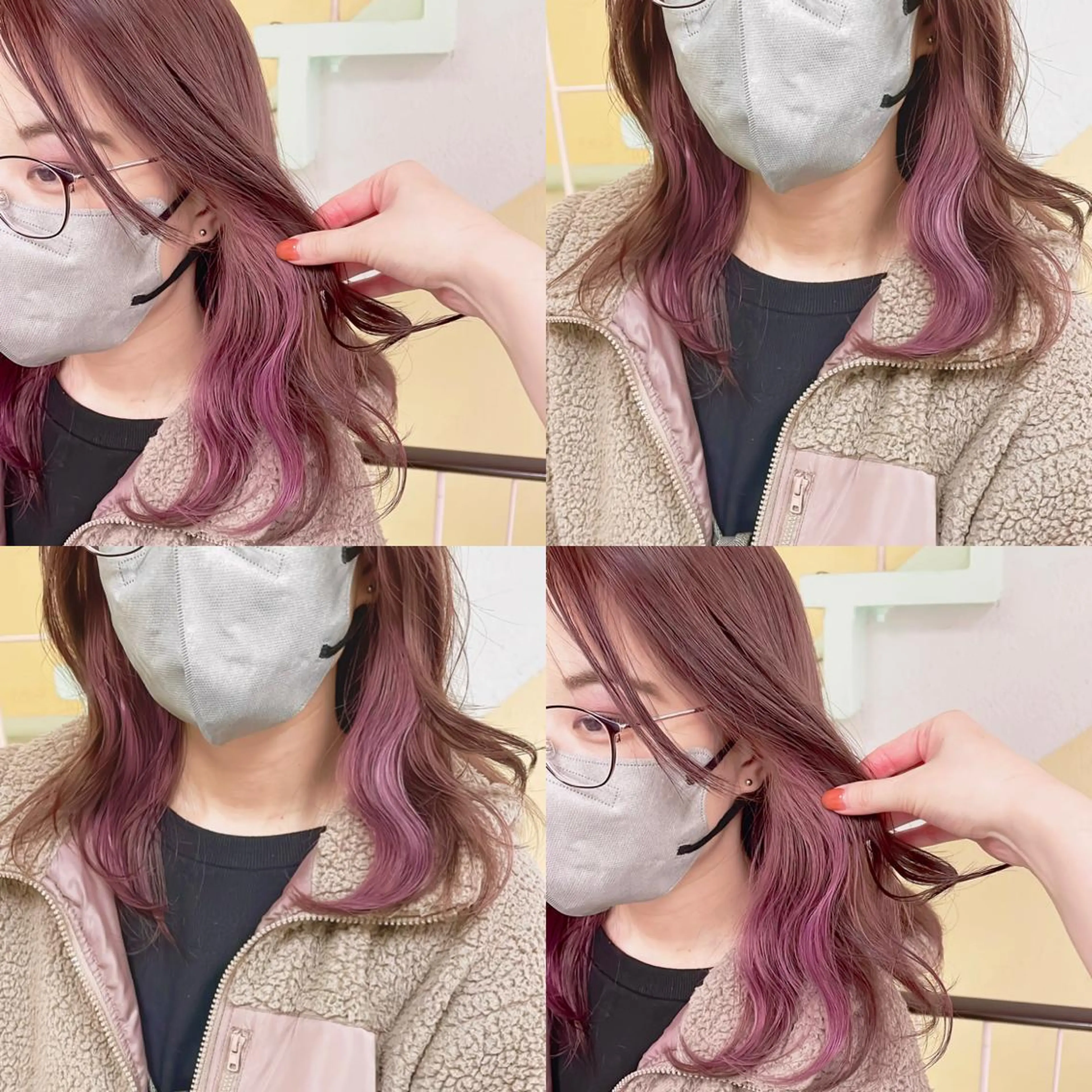 カラー ヘアカラー トリートメント 渋谷:インナーカラー ／🍒エリカ🍒のヘアスタイル