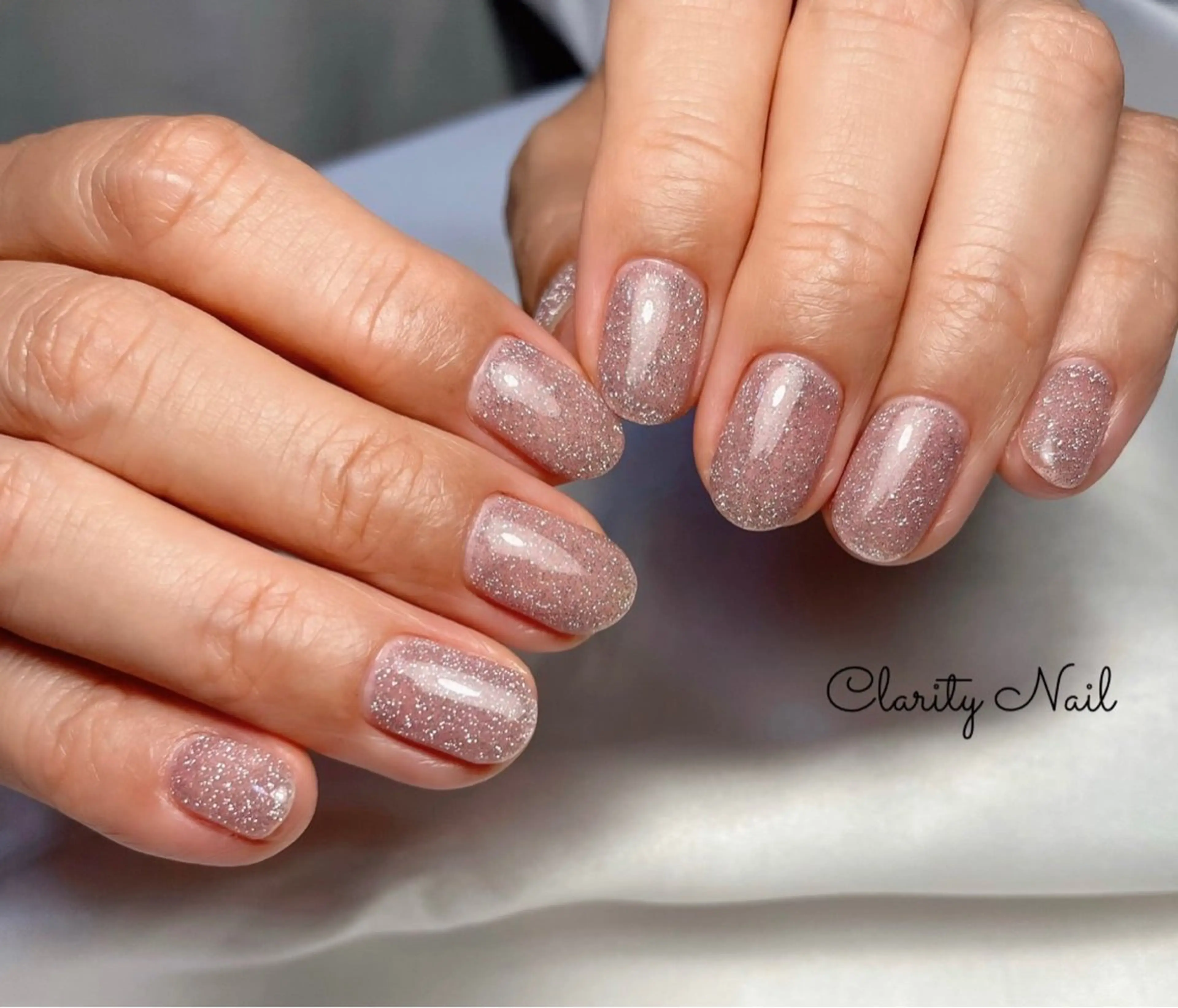ネイル フラッシュネイル ラメ(グリッター) ワンカラーネイル ハンドネイル Clarity Nailのネイルデザイン