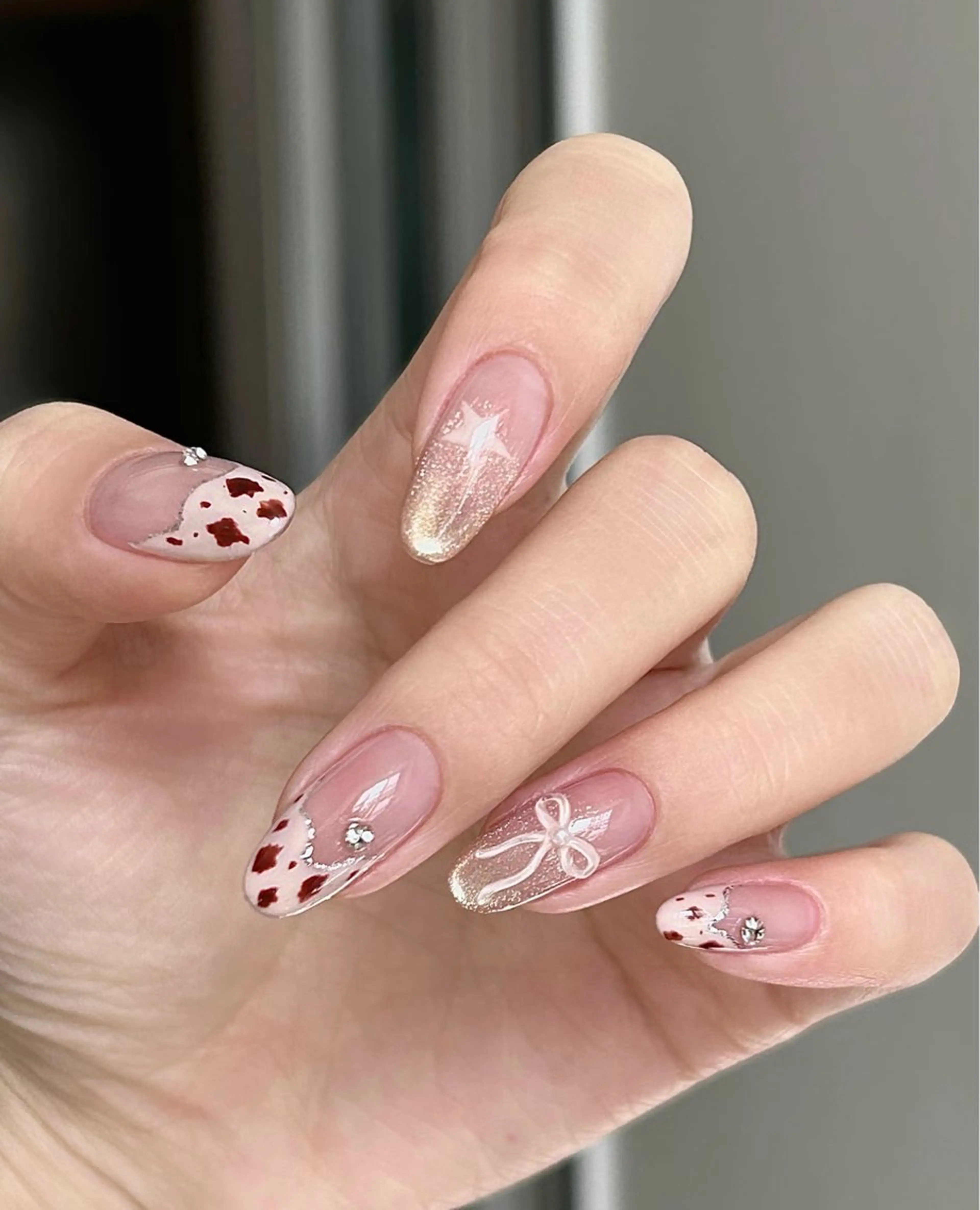 ネイル アートネイル フレンチネイル マグネットネイル ミラーネイル オフィスネイル ハンドネイル Blossom nail_研修のネイルデザイン