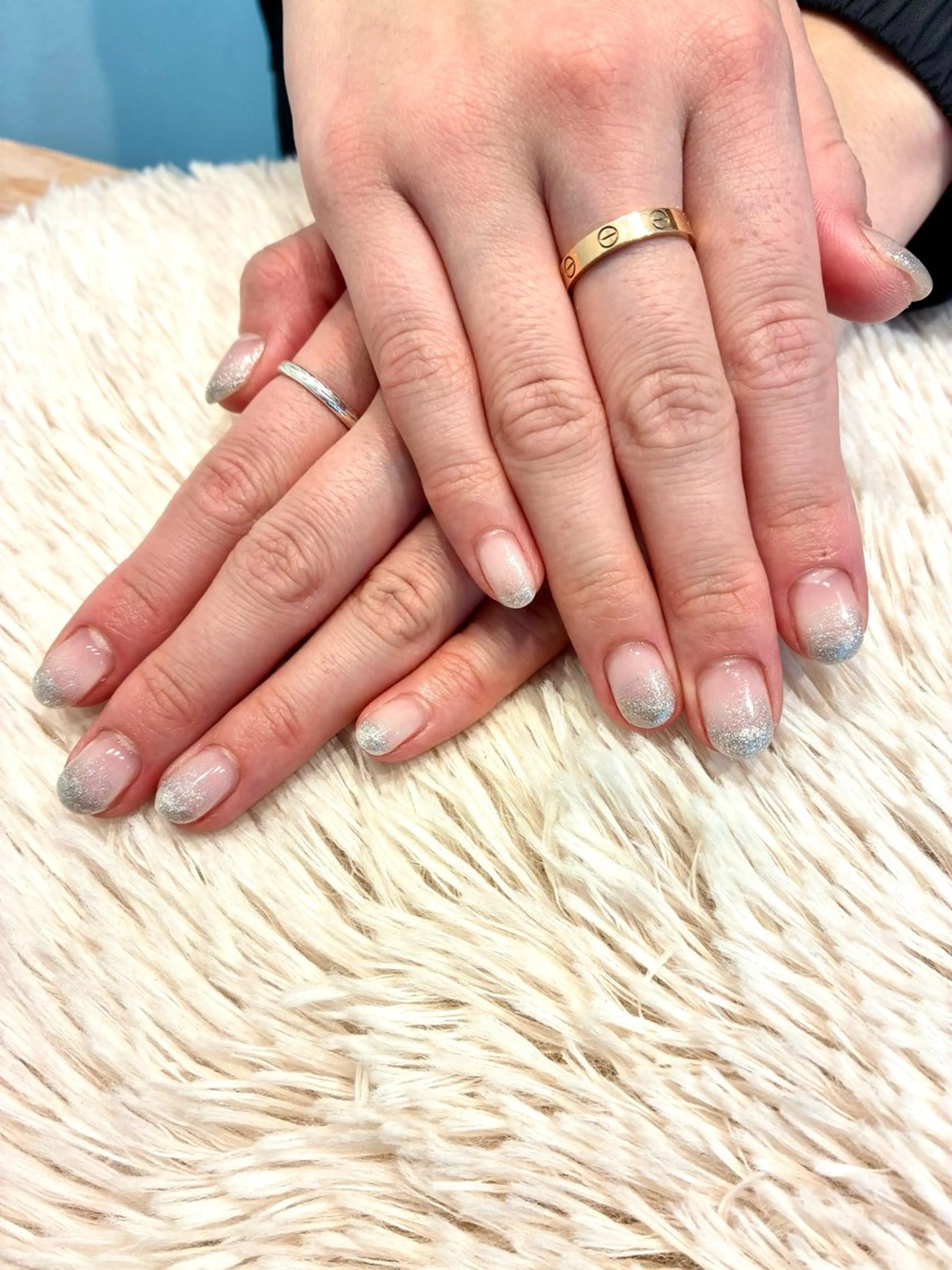 【ハンドネイル】ラメグラデーションの写真